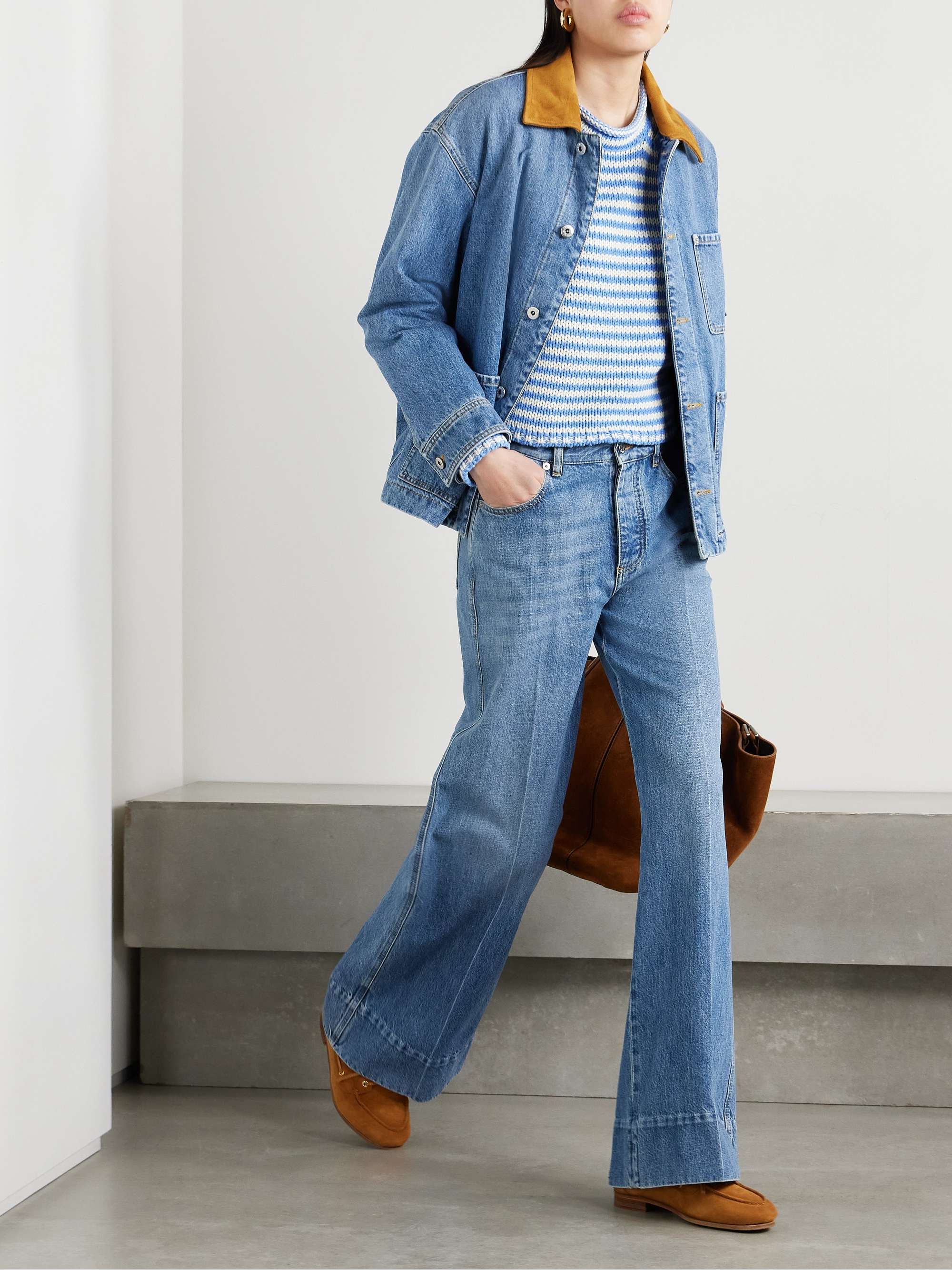 Mini Marina cropped striped cotton sweater view