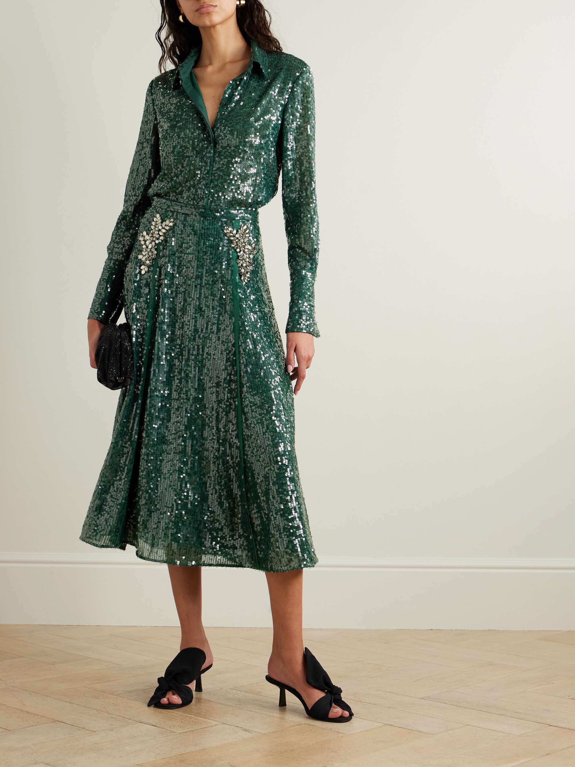Sequined chiffon shirt view