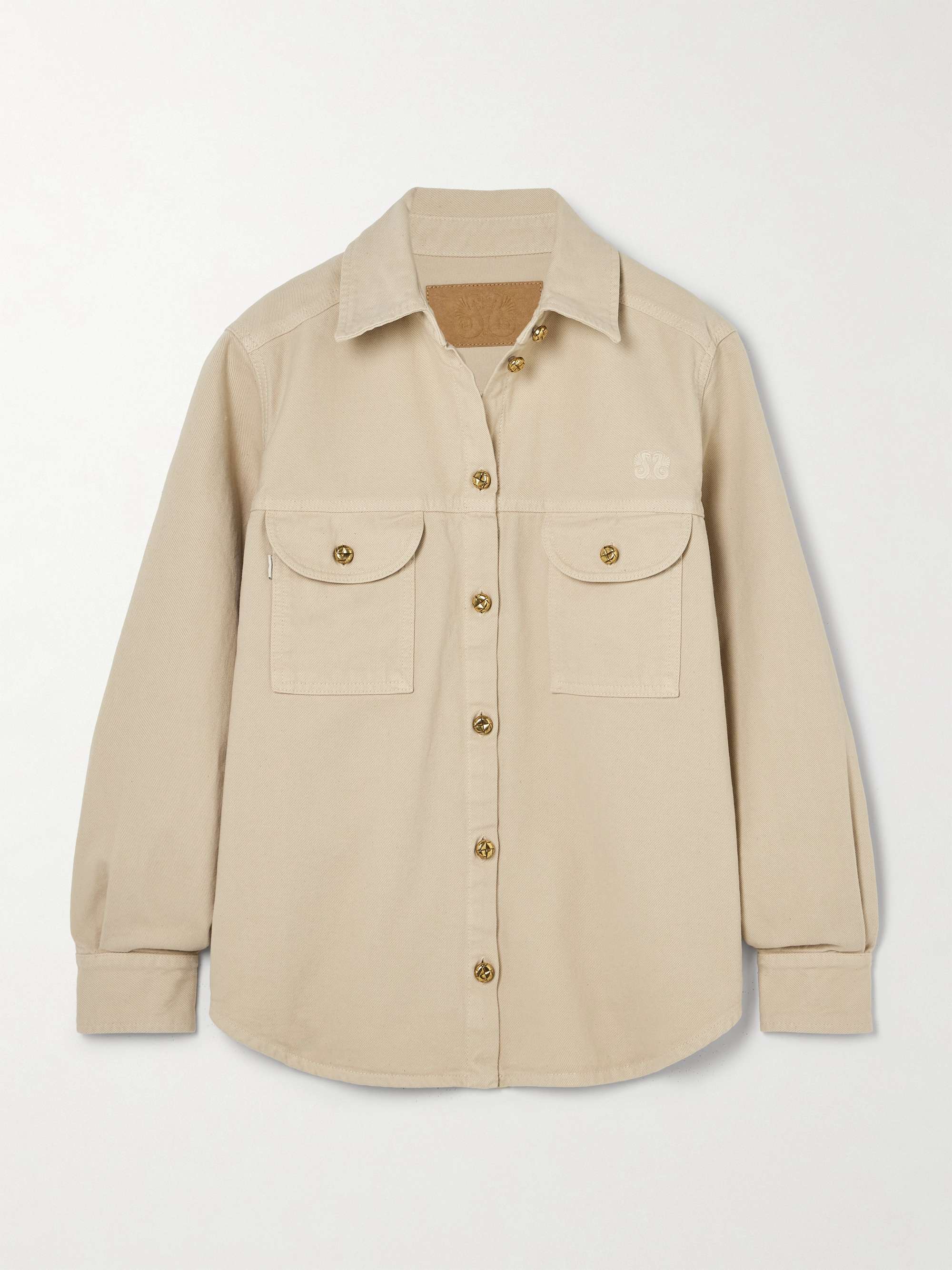 Nariida Berber embroidered denim shirt view