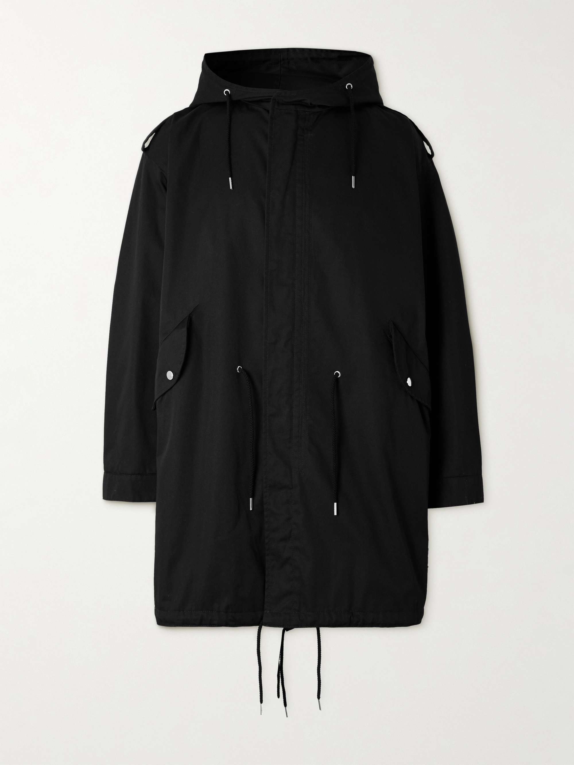 Logo-Print Twill Hooded Parka view
