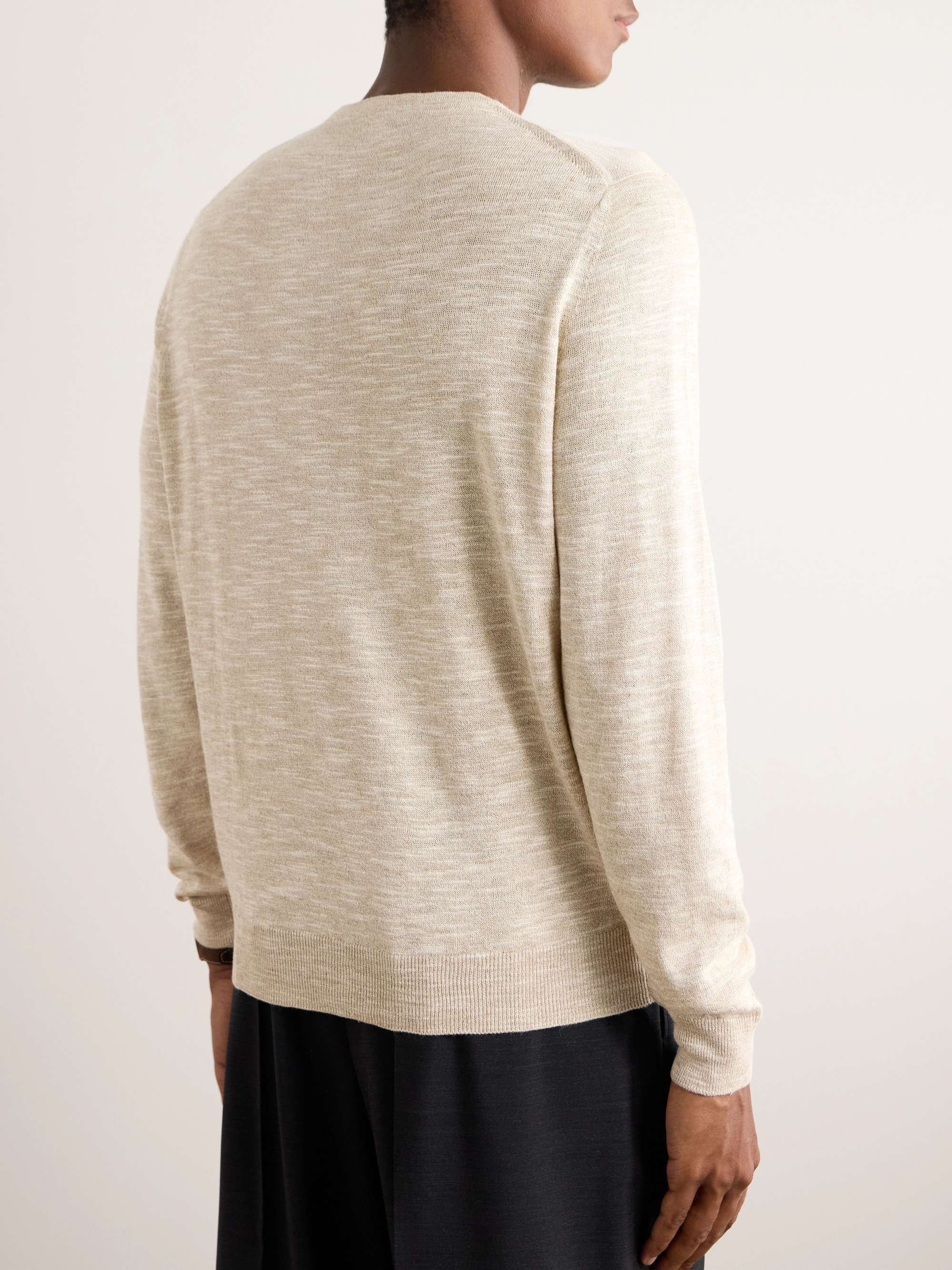 Linen and Silk-Blend Sweater view
