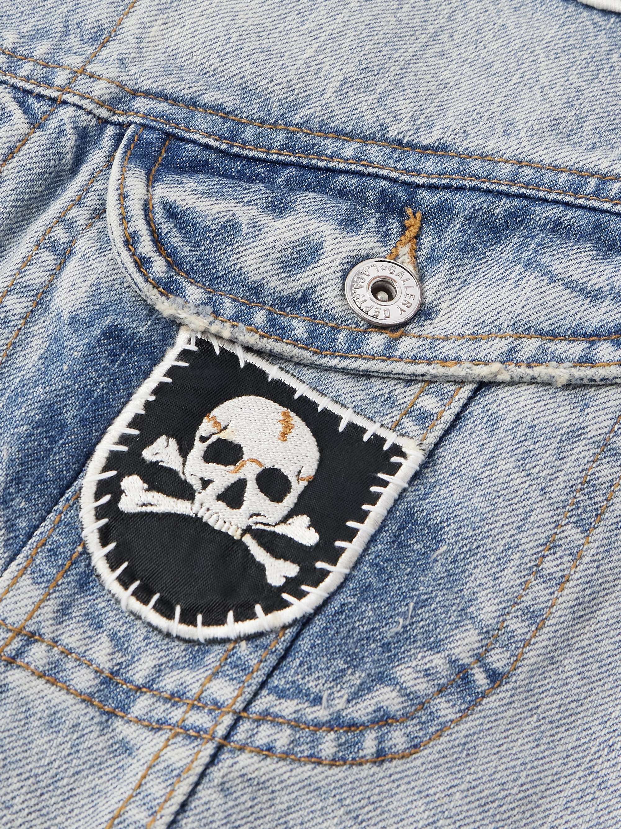 Headline Logo-Appliquéd Printed Denim Jacket view