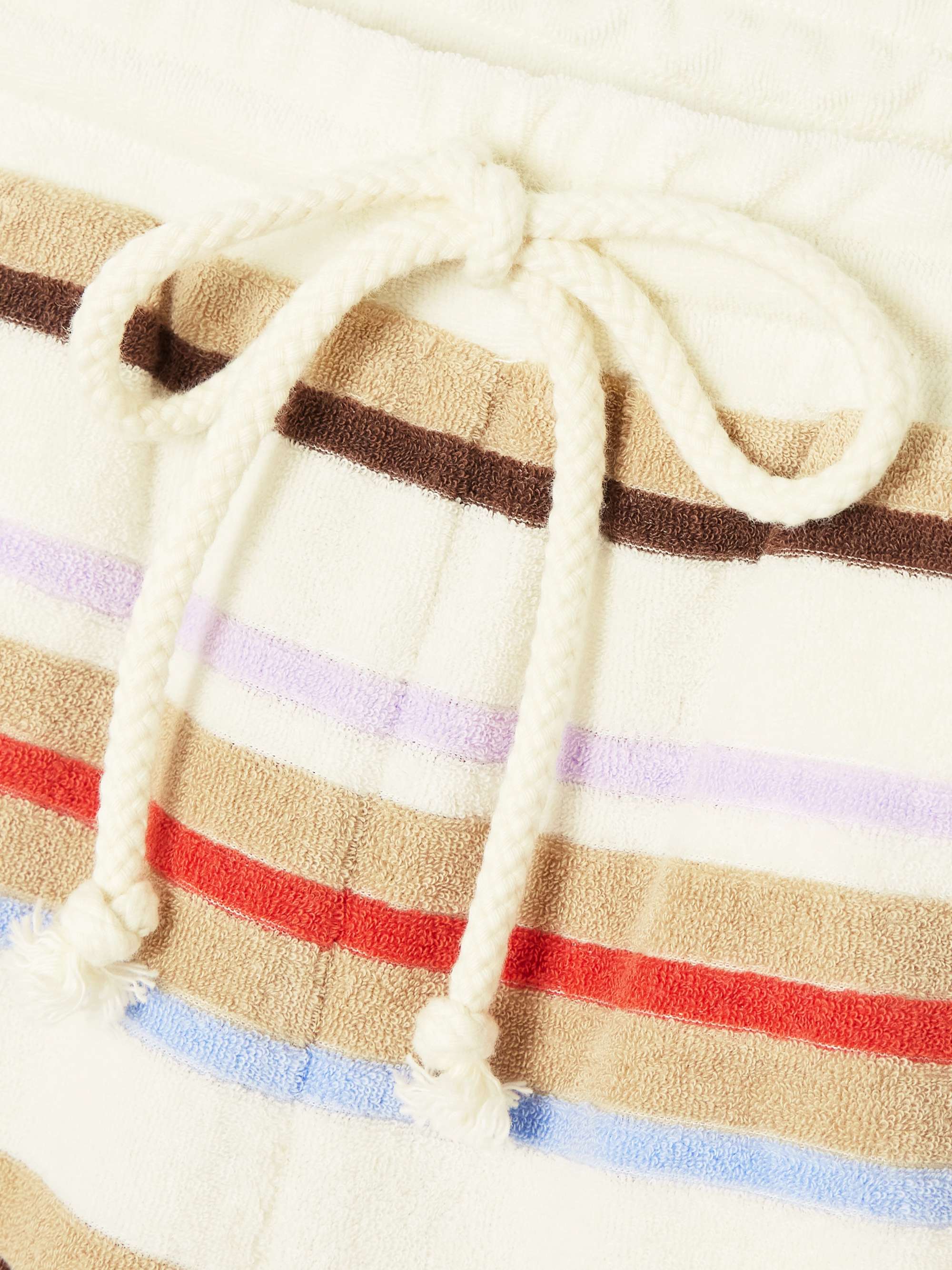 Mulberry striped cotton-blend terry shorts view