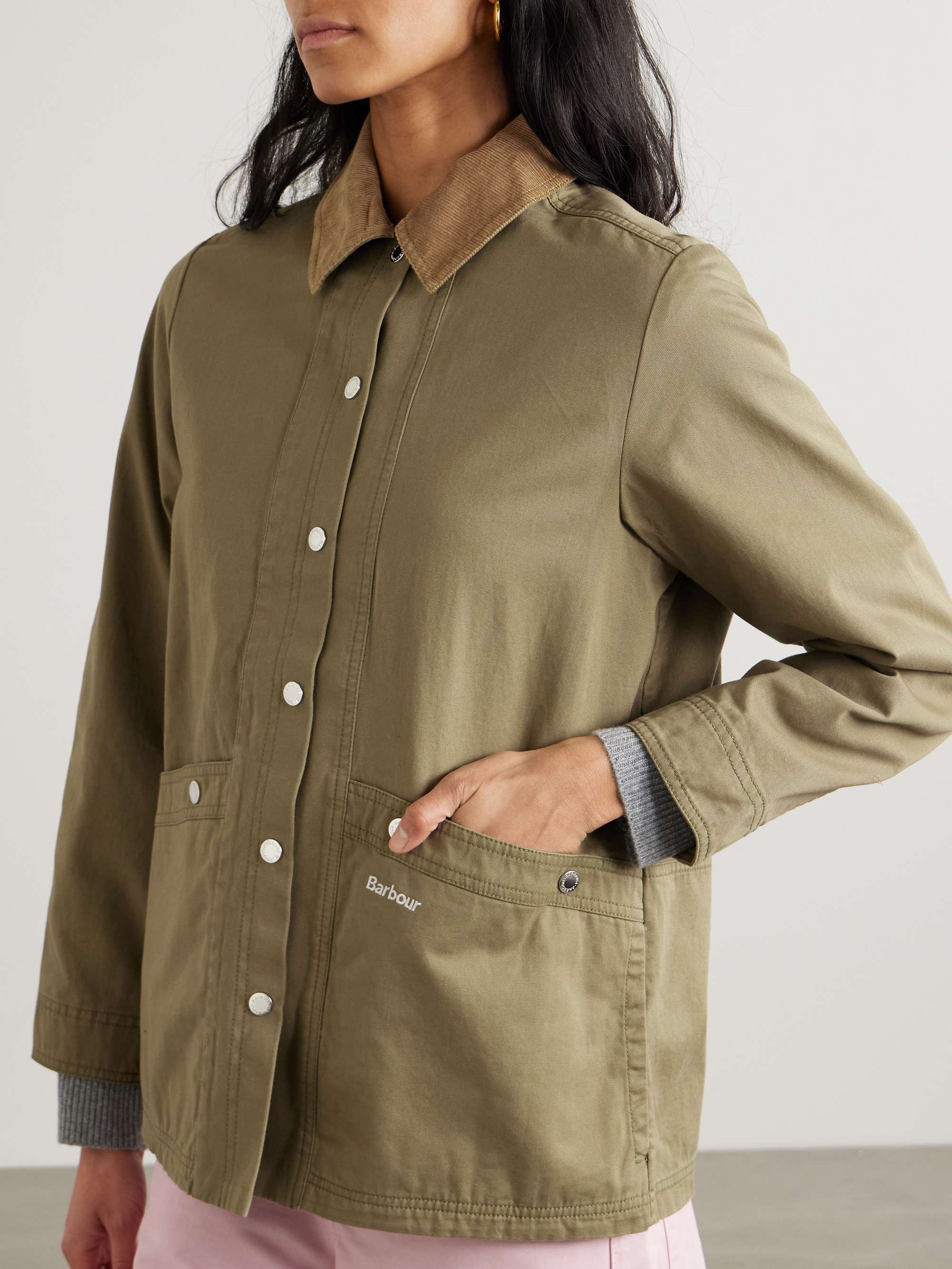 Sonnie corduroy-trimmed cotton-canvas jacket view