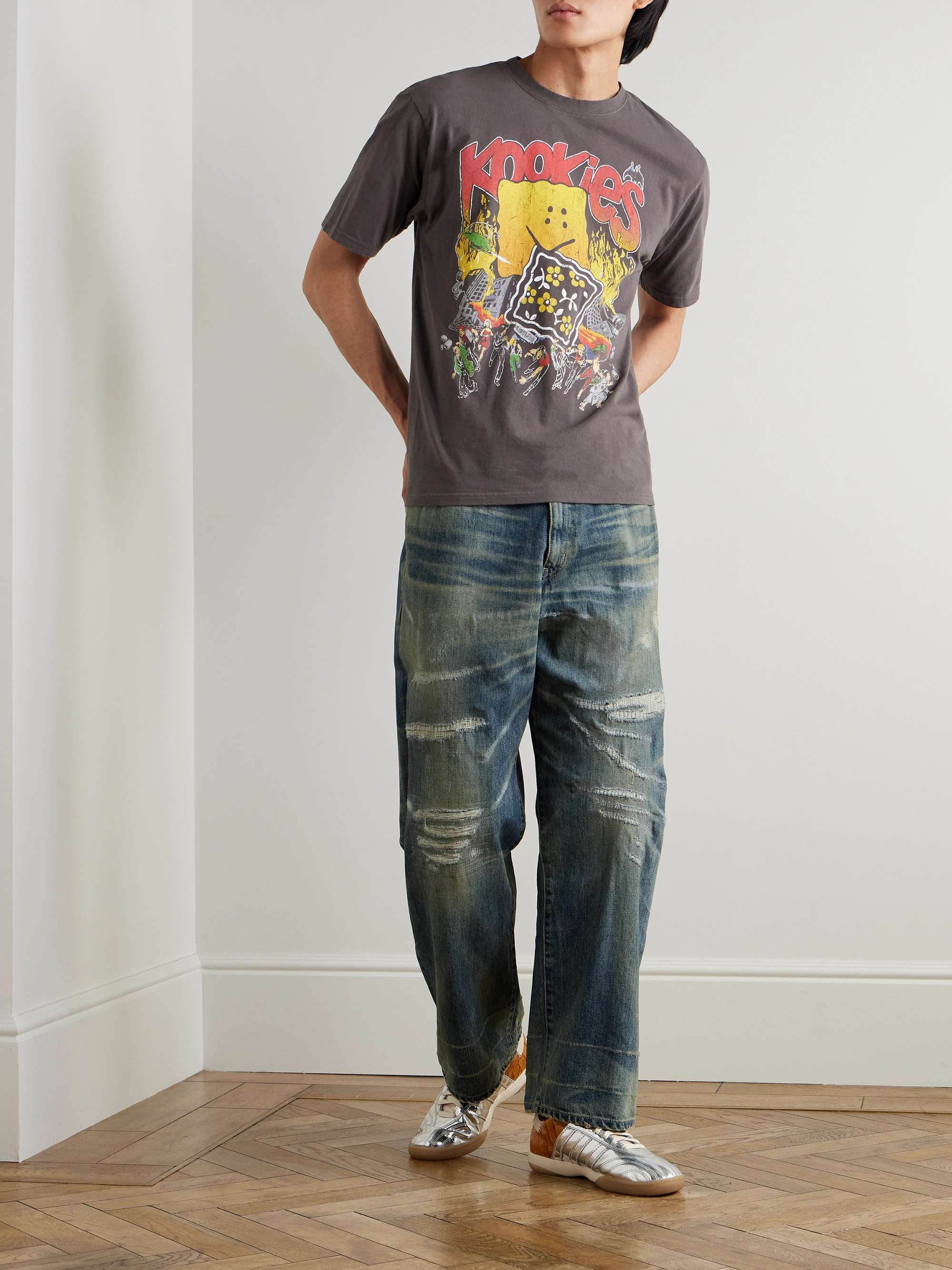 Buster Peckish Bowy Printed Cotton-Jersey T-Shirt view
