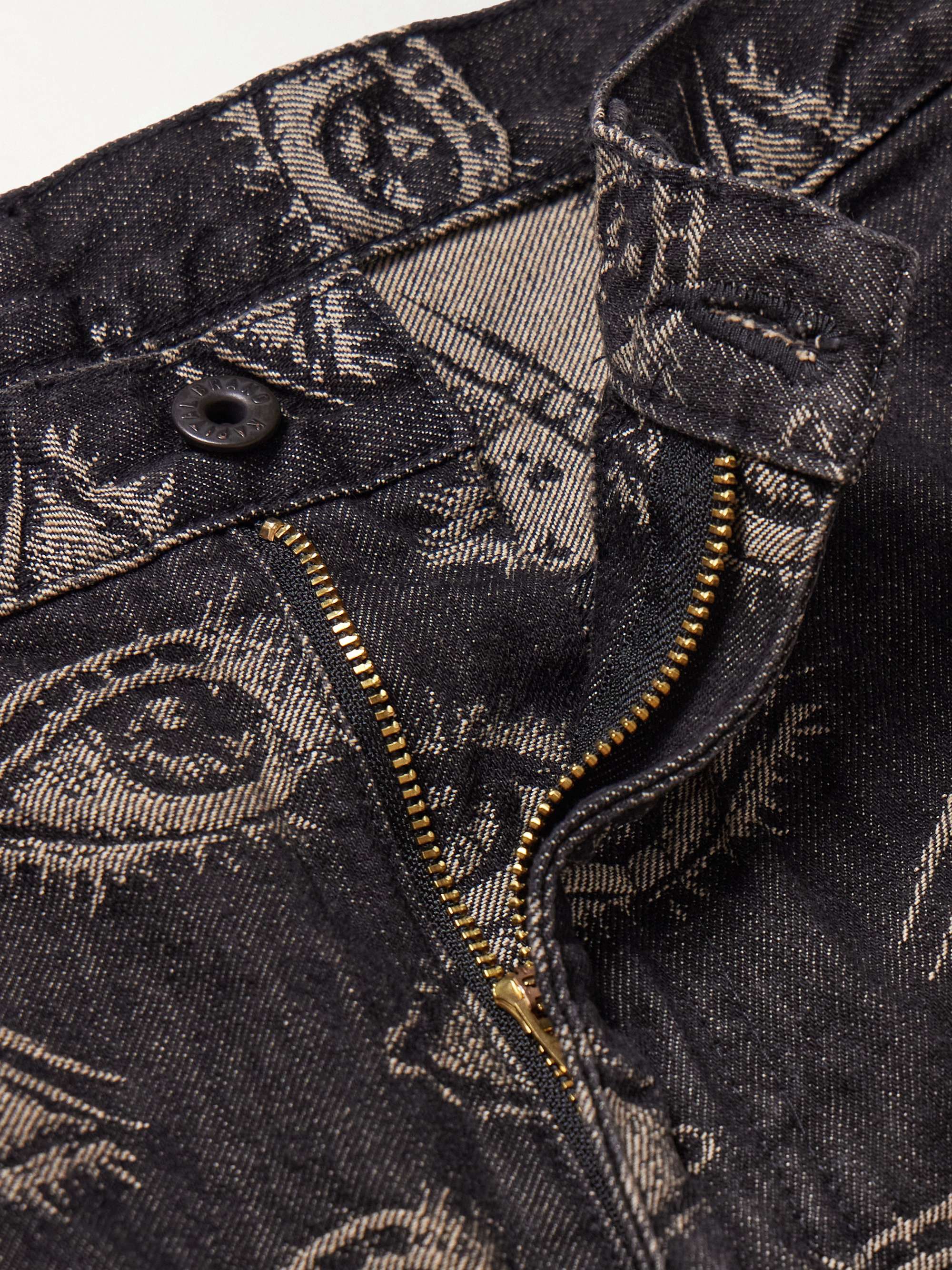 Speak Easy Straight-Leg Jacquard Jeans view