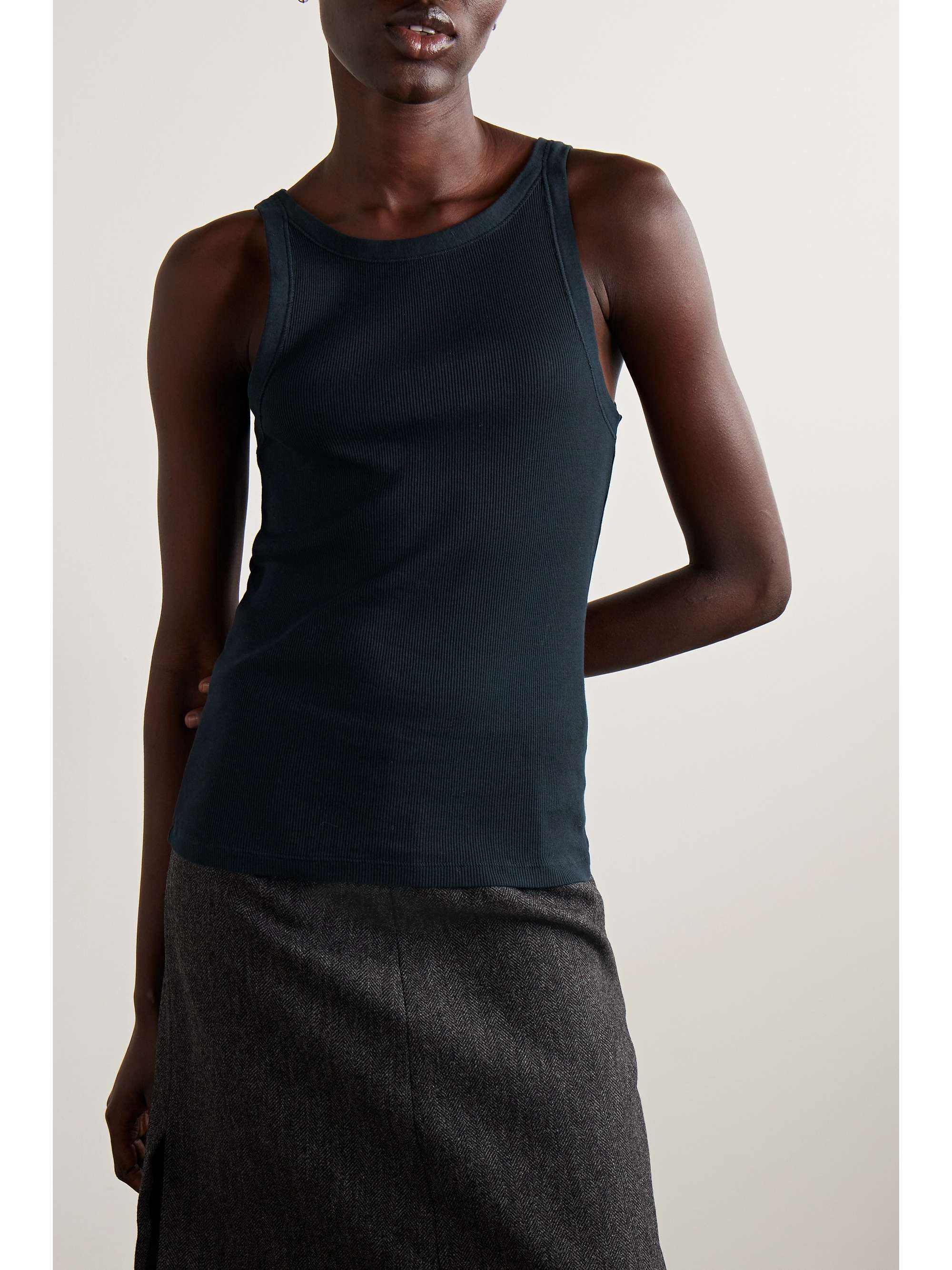 Jennifer ribbed cotton-jersey tank view