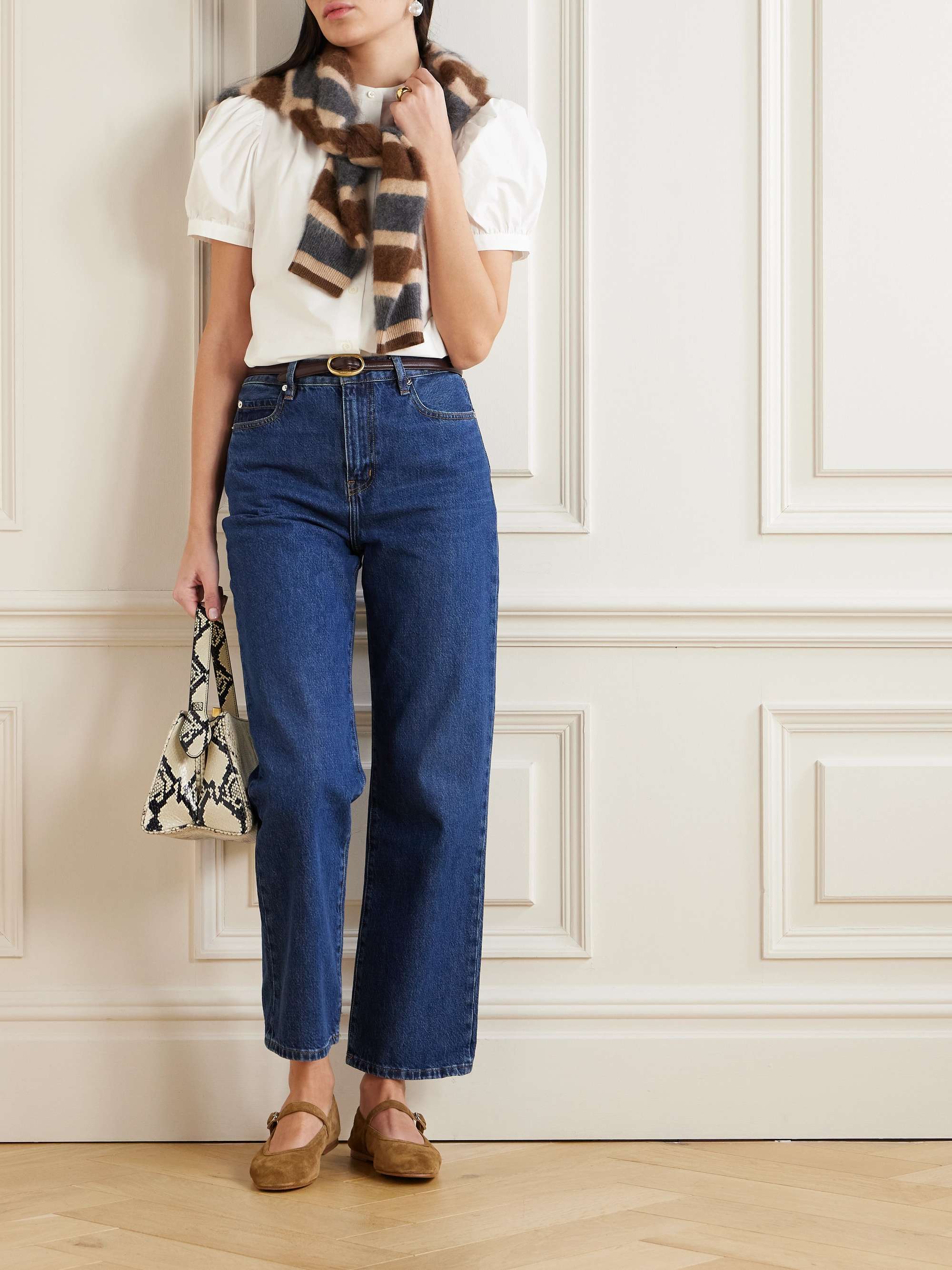 The Gathered organic cotton-poplin shirt view