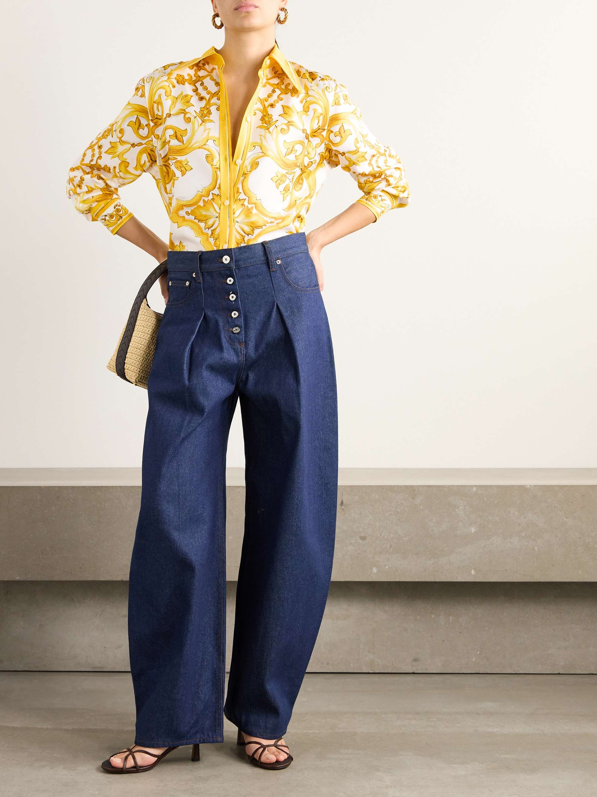 Maiolica printed silk-twill shirt view
