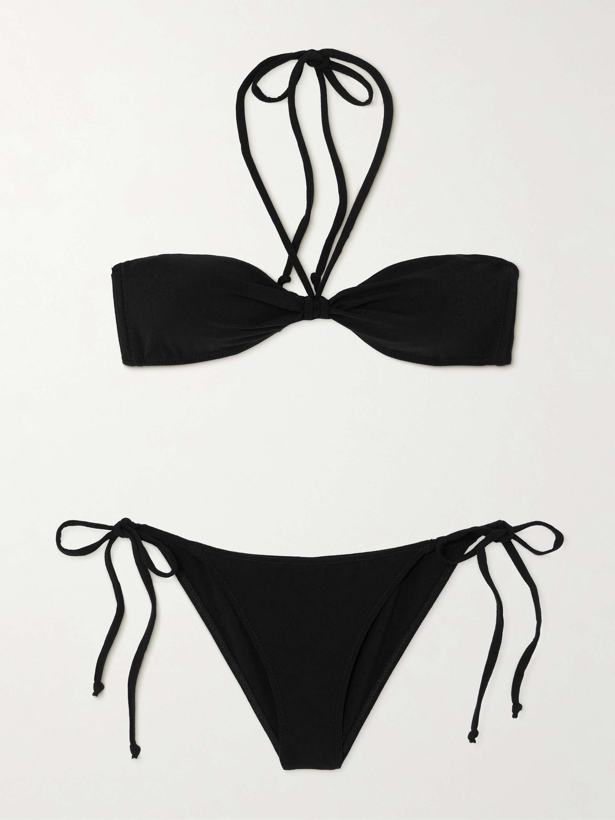 + NET SUSTAIN gathered crepe halterneck bikini view