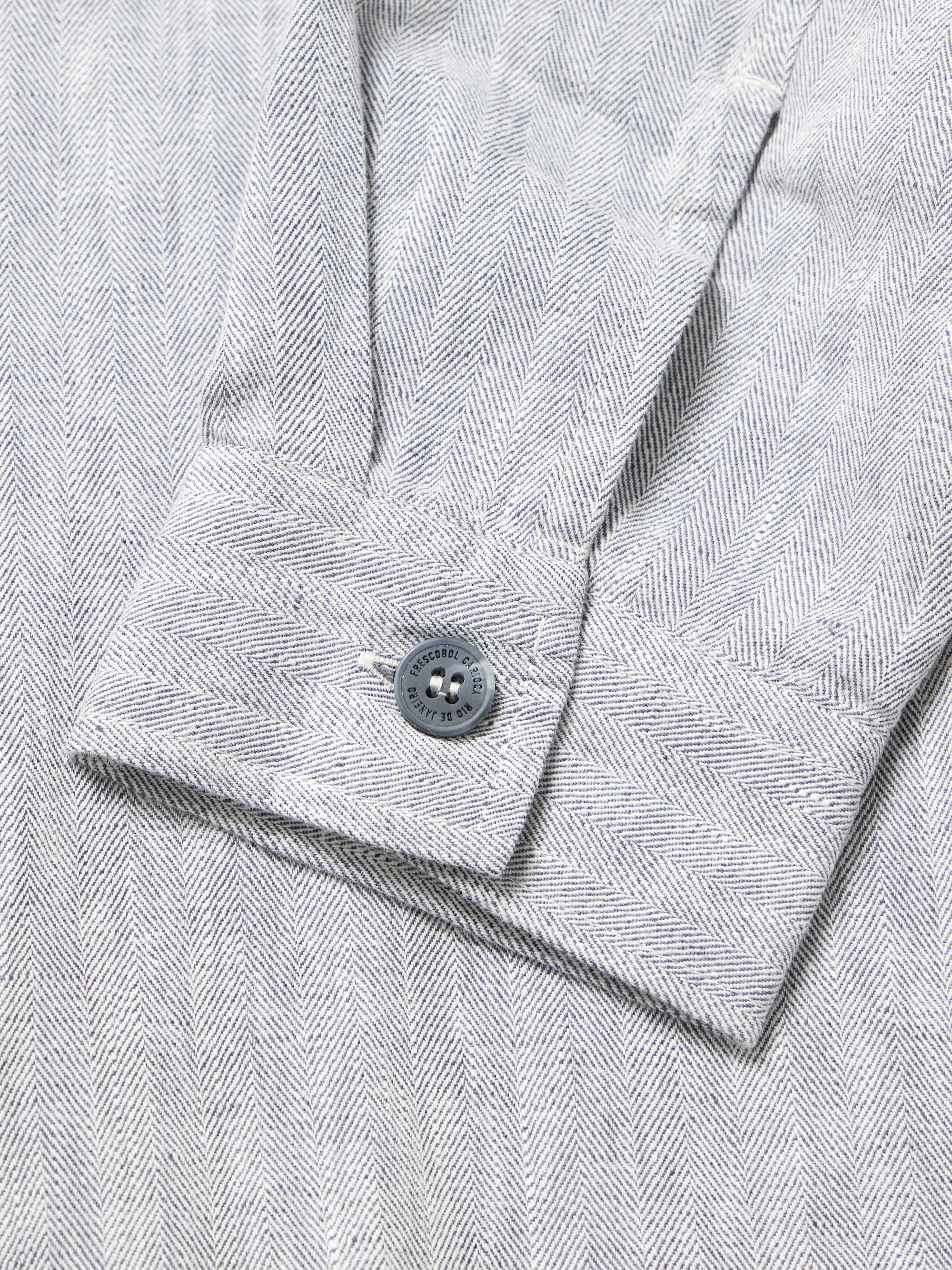 Nuno Herringbone Cotton and Linen-Blend Shirt Jacket view
