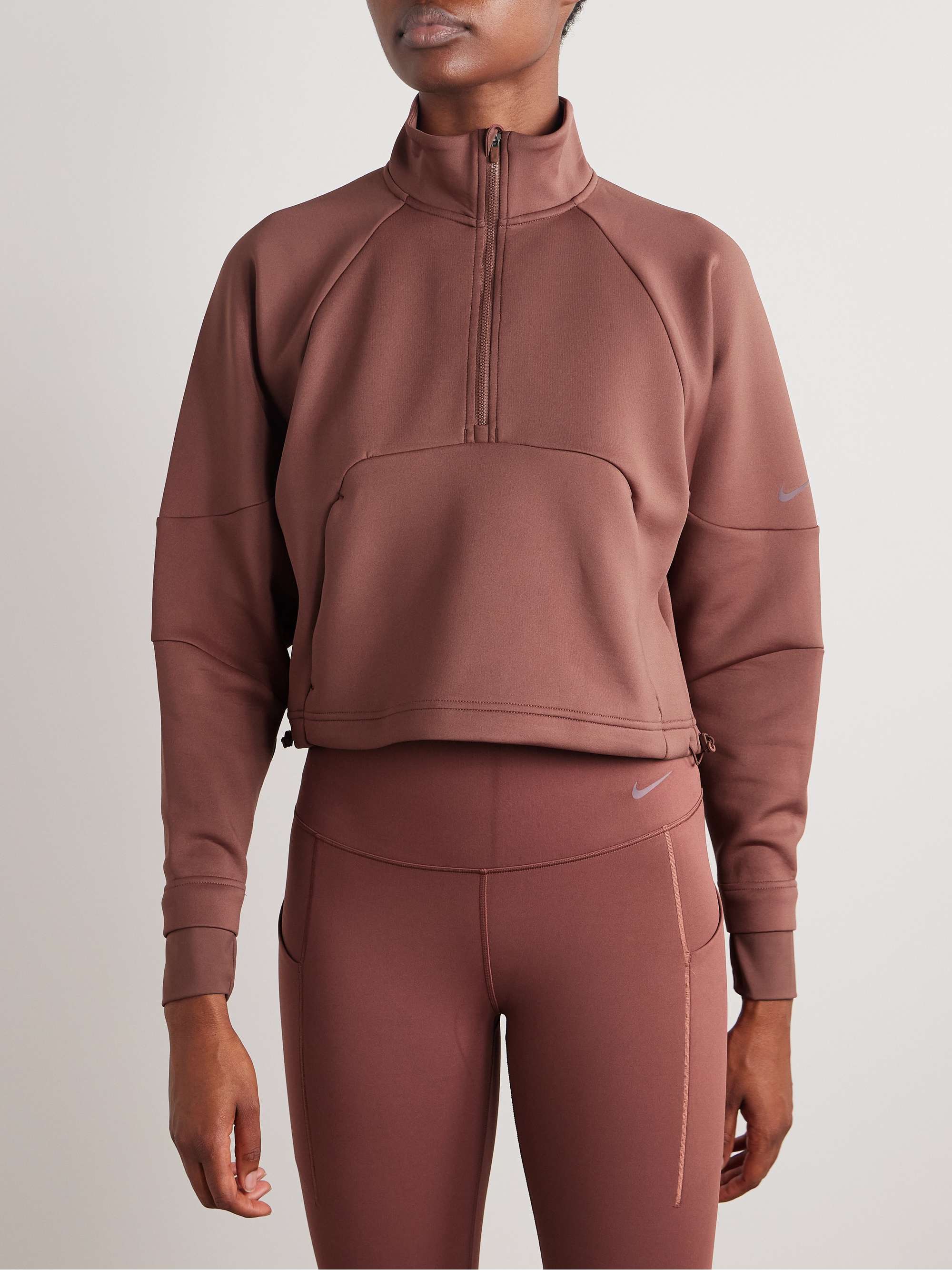 Prima cropped Dri-FIT half-zip sweatshirt view