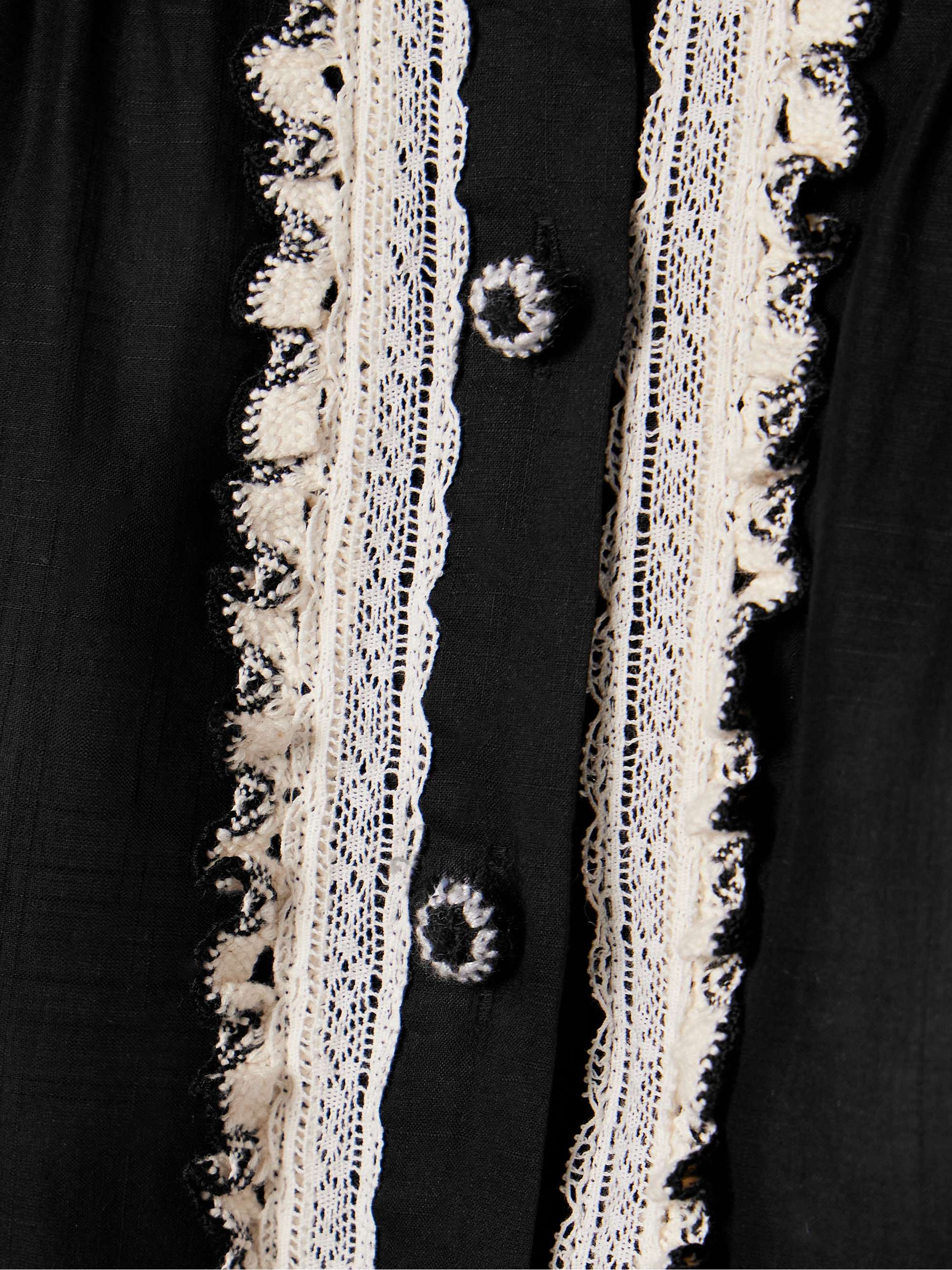 Rhiannon belted cotton-voile and lace maxi dress view