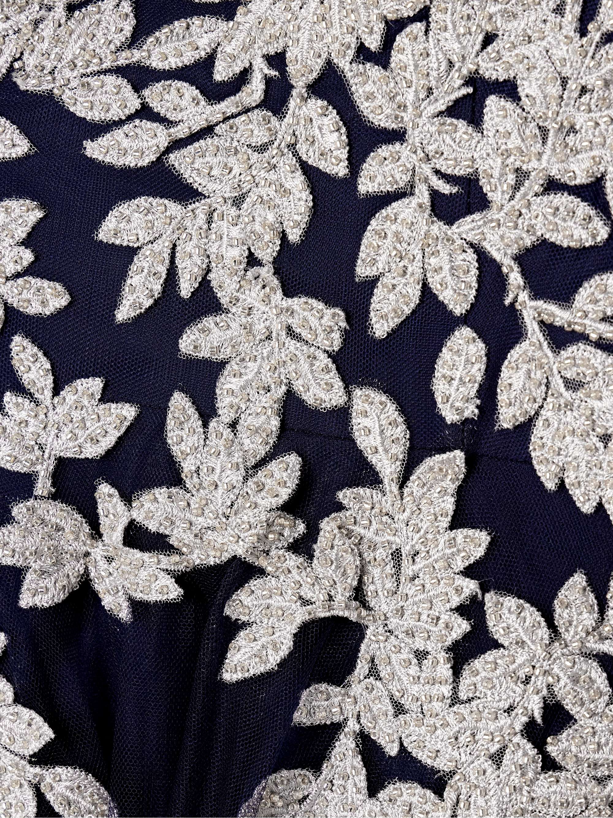 Bead-embellished embroidered tulle gown view