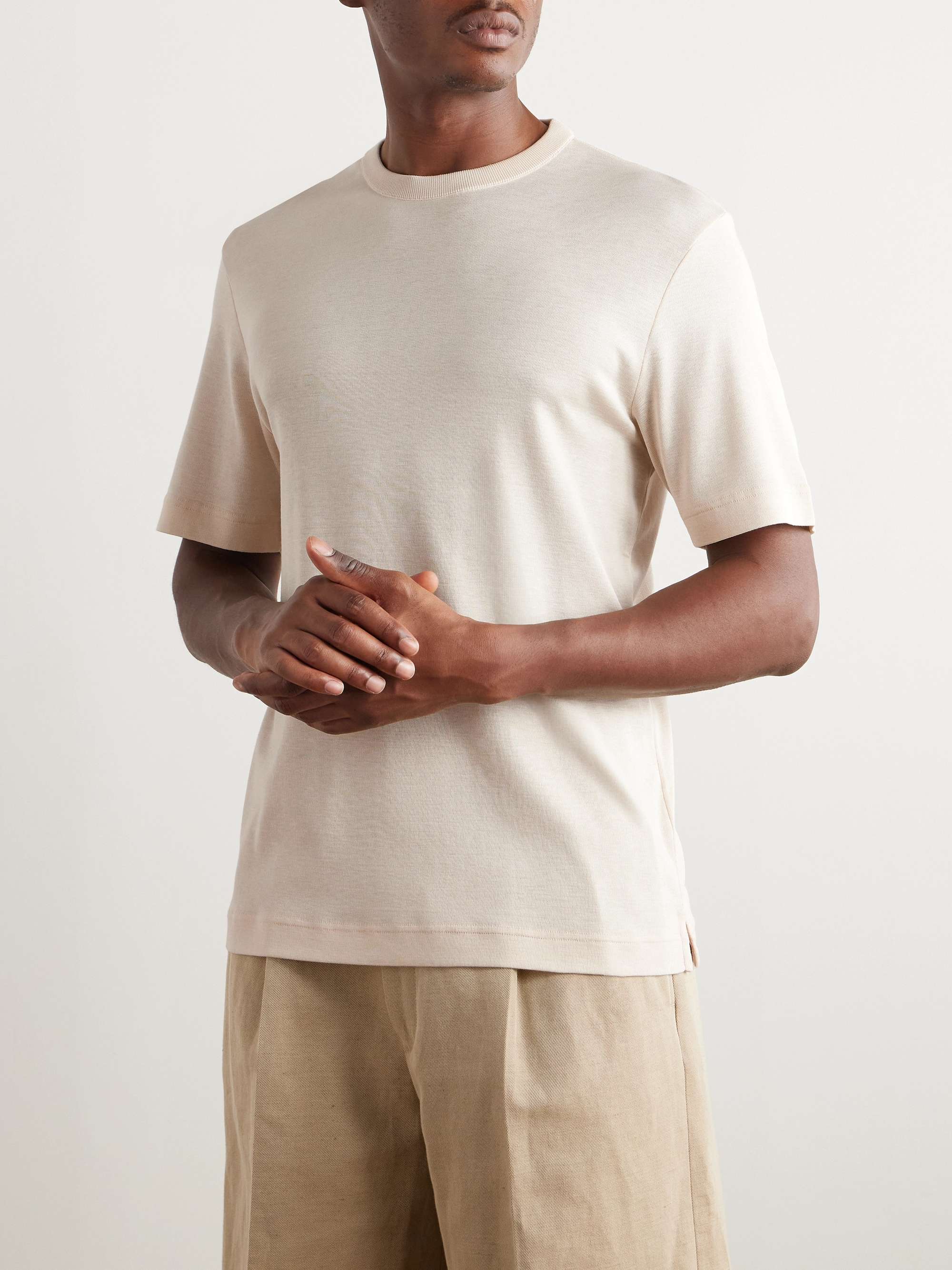 Valpiana Silk and Cotton-Blend T-Shirt view