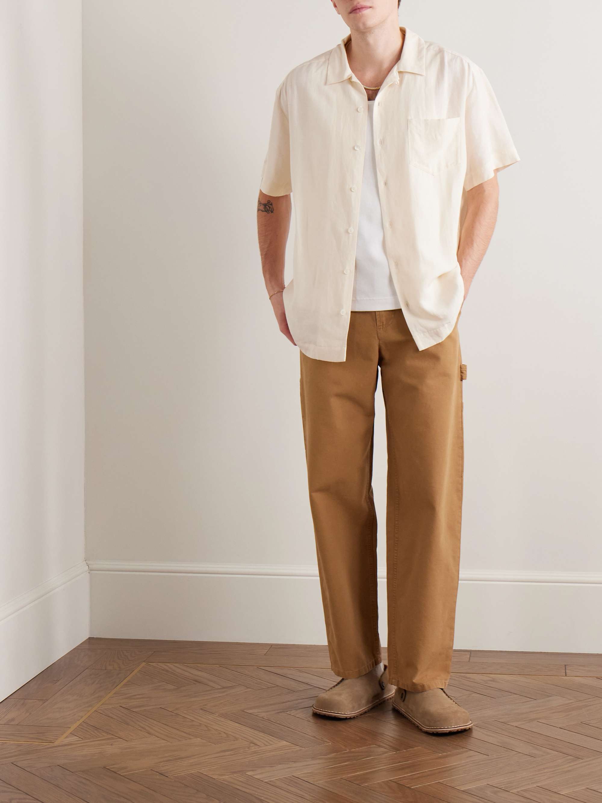 Fergus Straight-Leg Cotton-Canvas Trousers view