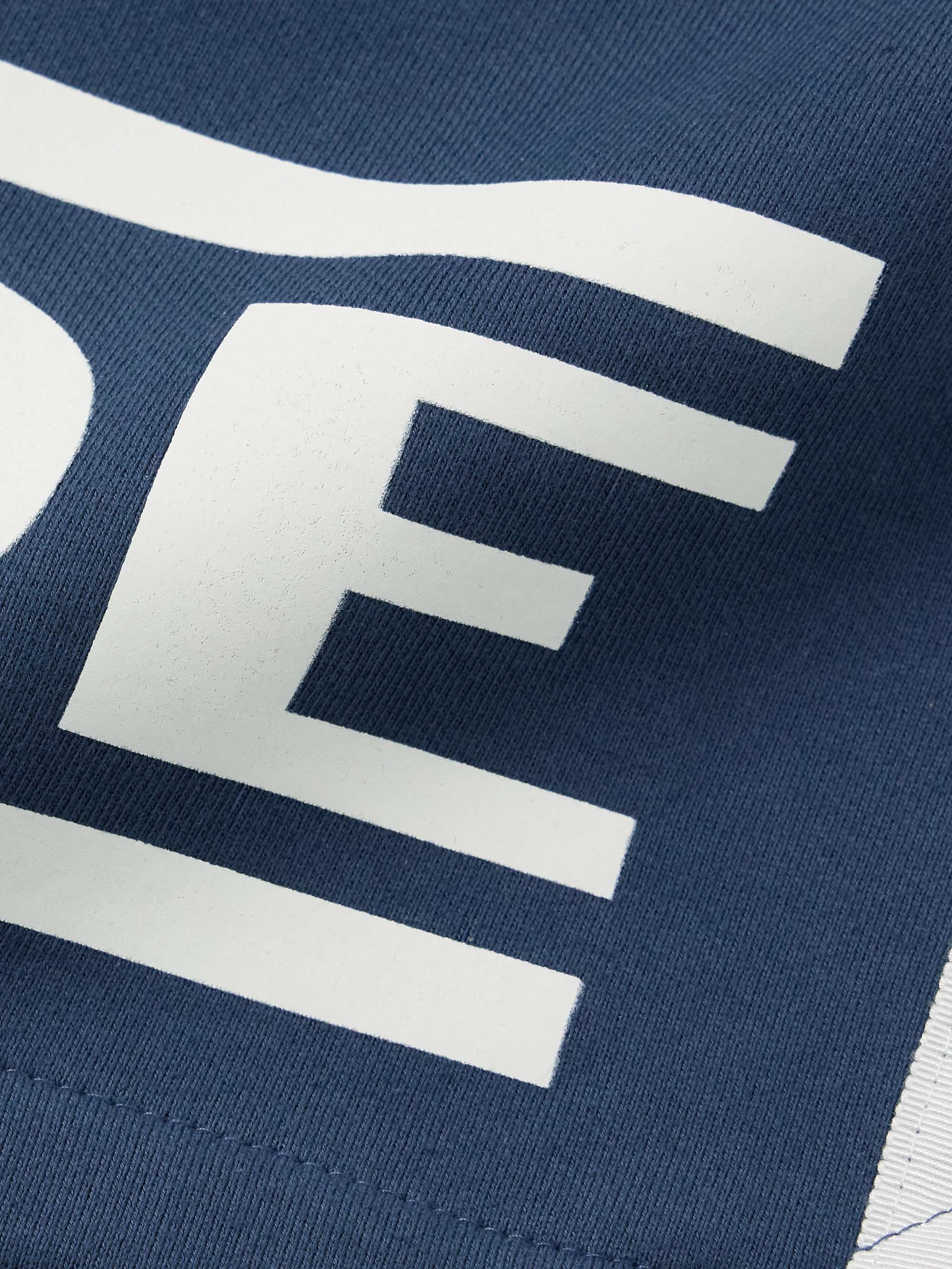 Champions Grosgrain-Trimmed Logo-Print Cotton-Jersey Drawstring Shorts view
