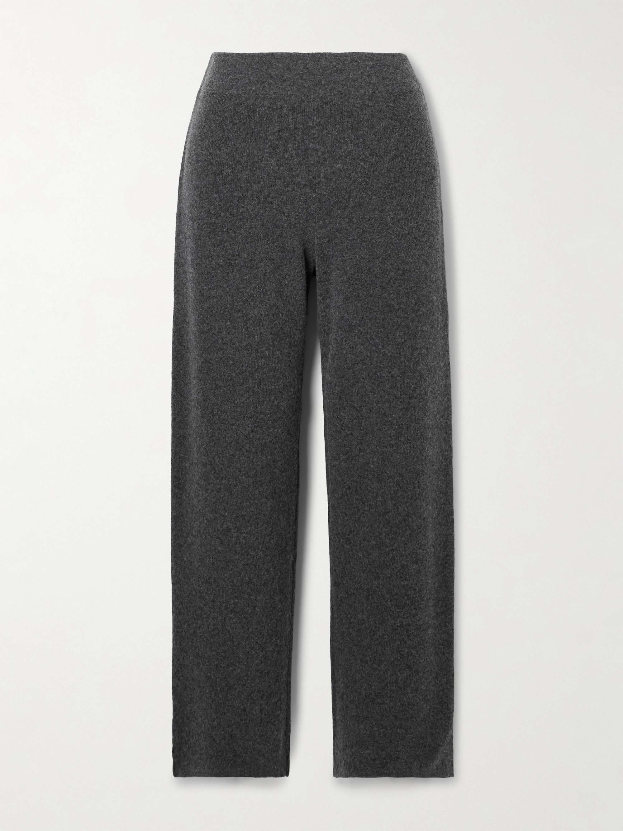 Cropped wool straight-leg pants view