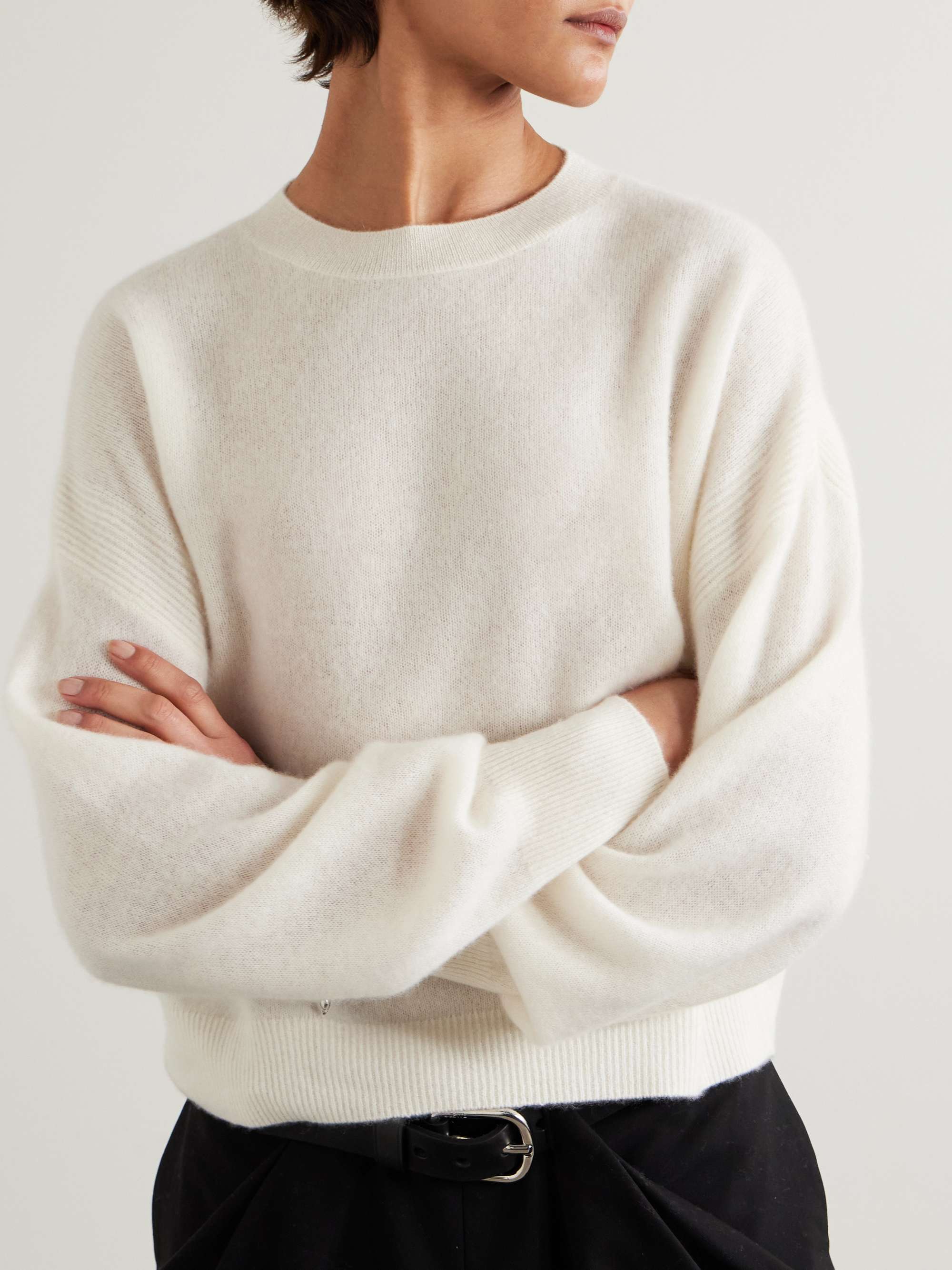 Modena brushed-organic cashmere sweater view