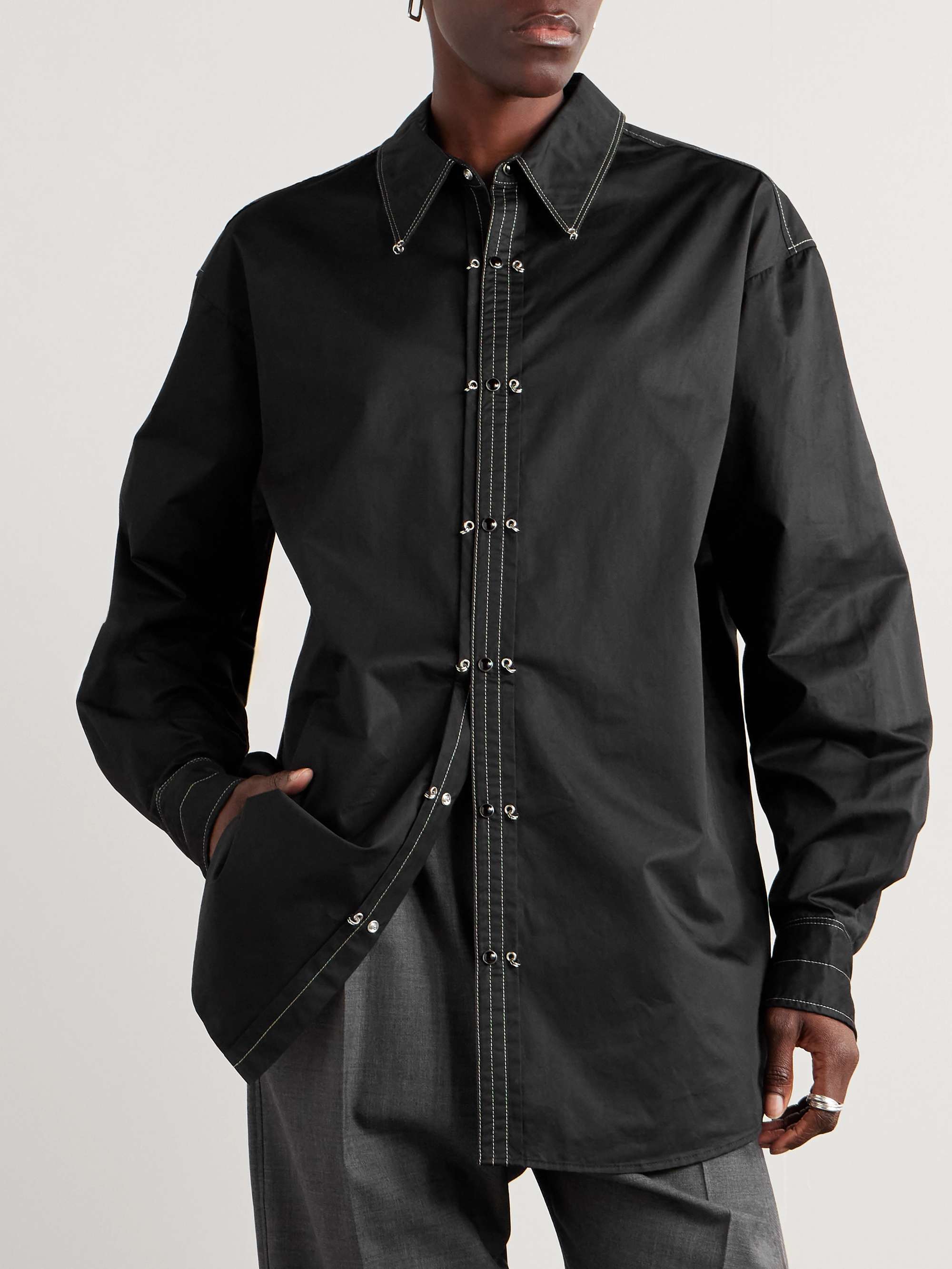 Embellished cotton shirt view