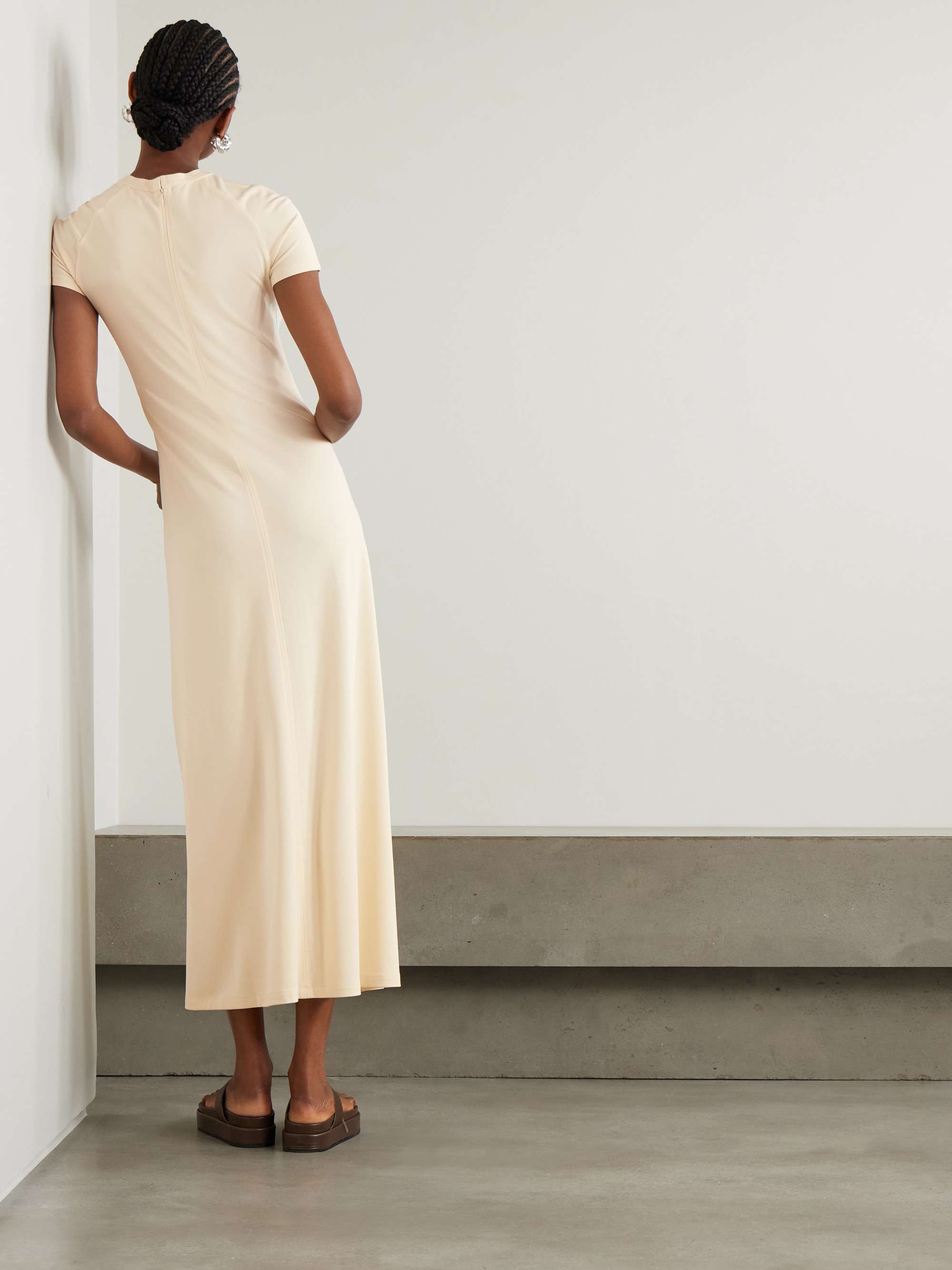 Stretch-jersey maxi dress view