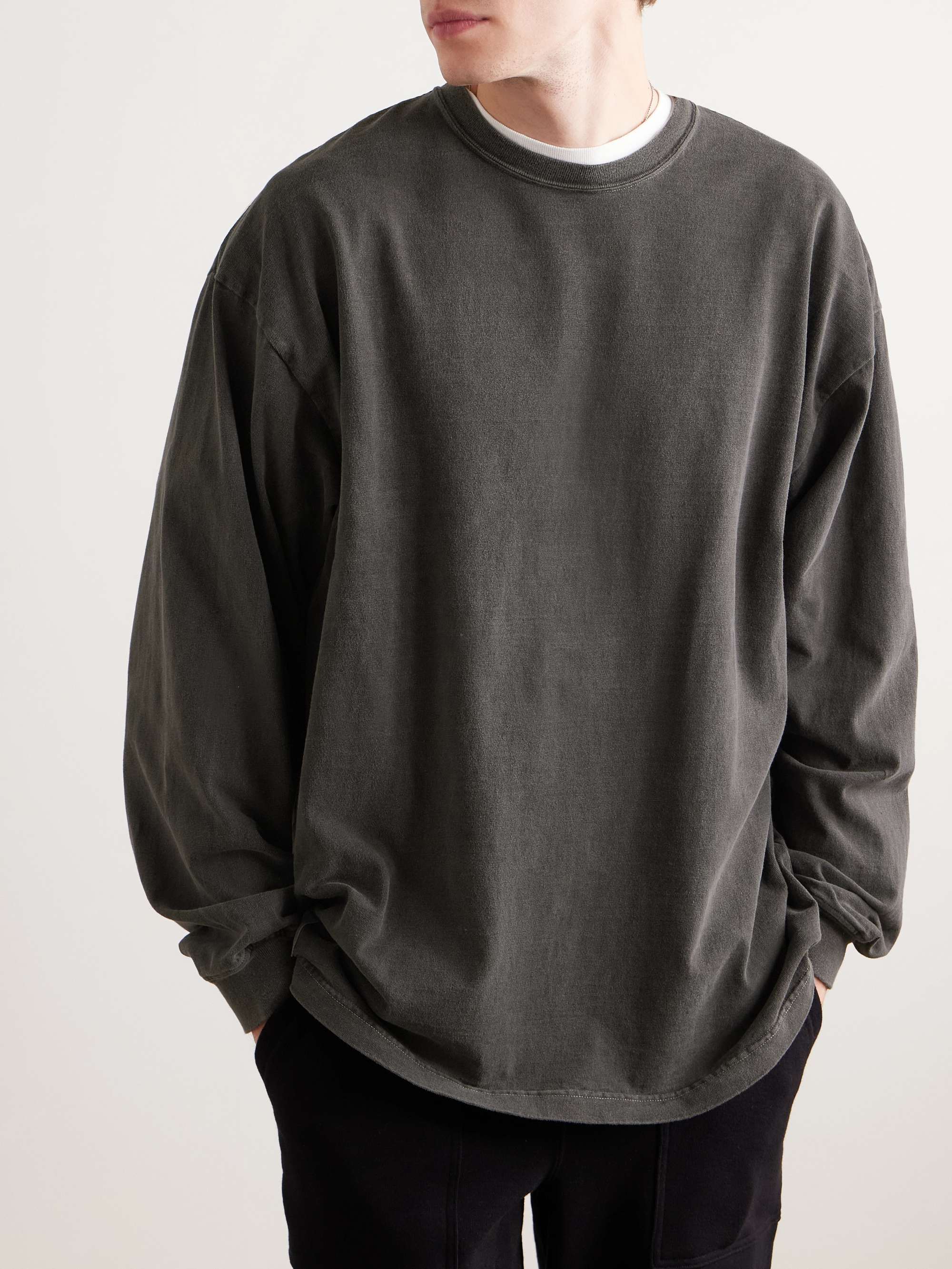 Printed Garment-Dyed Cotton-Jersey T-Shirt view