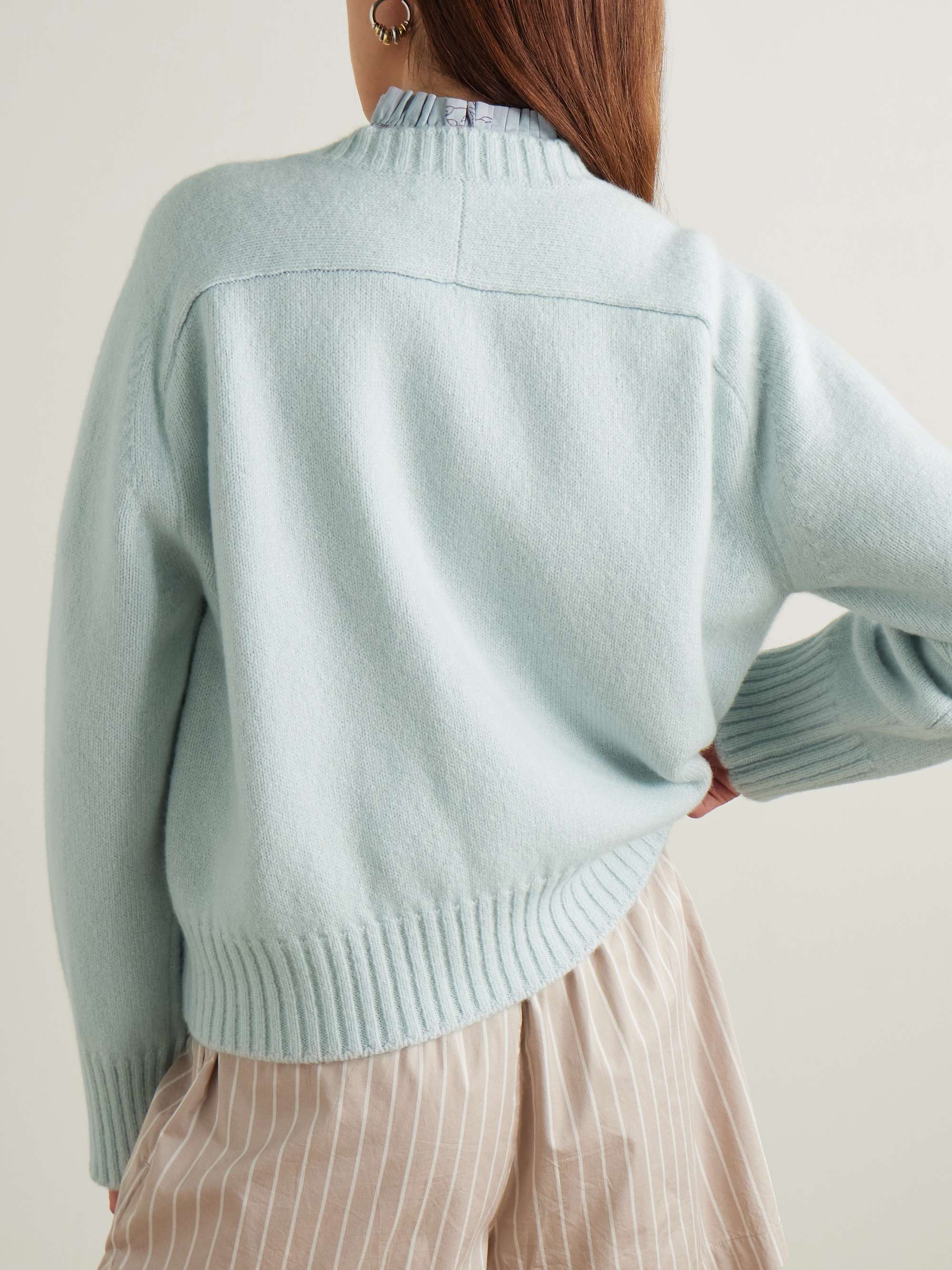 Intarsia-knit cashmere sweater view