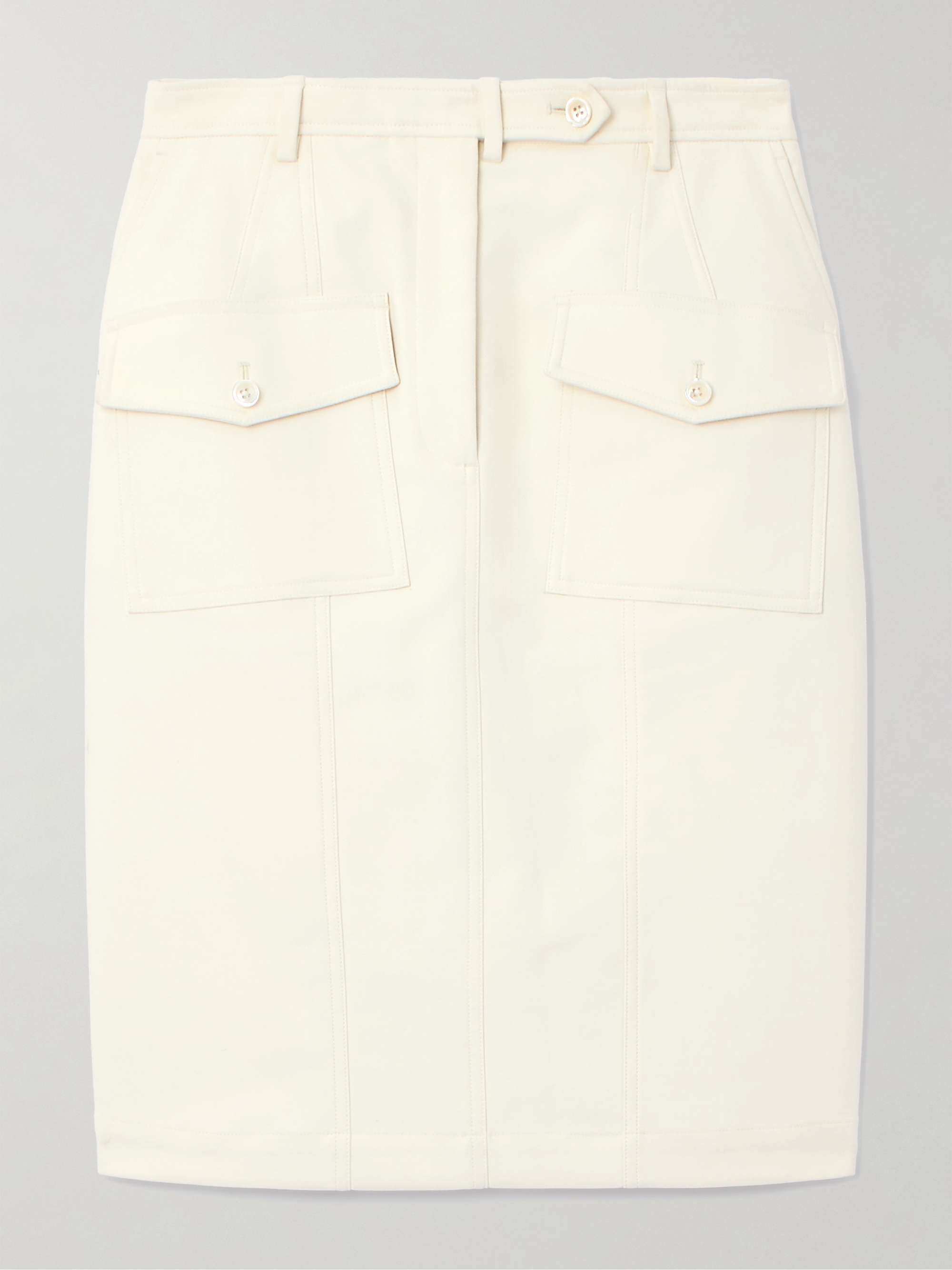 Cotton-blend twill skirt view