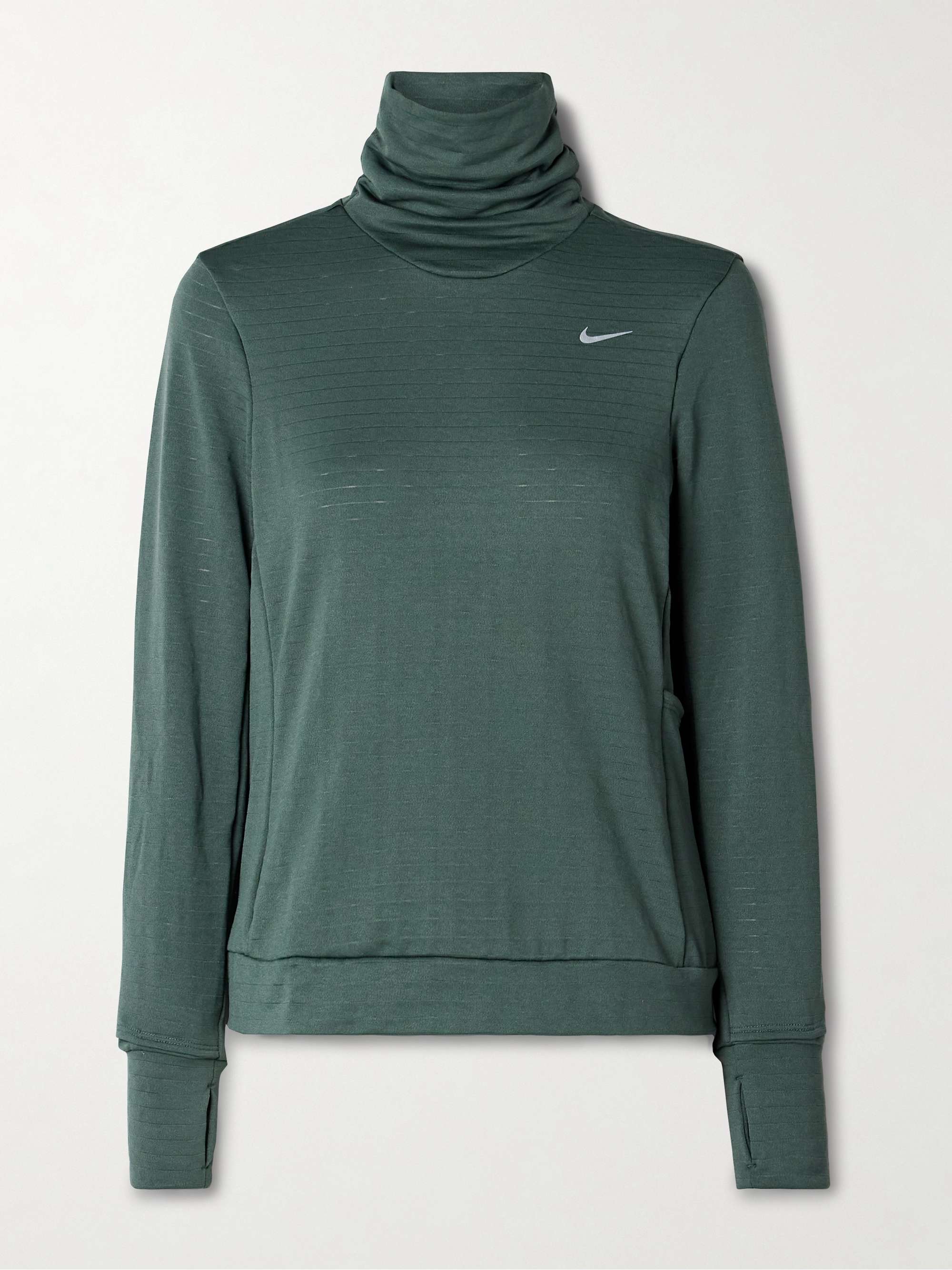 Swift Element ribbed Therma-FIT turtleneck top view