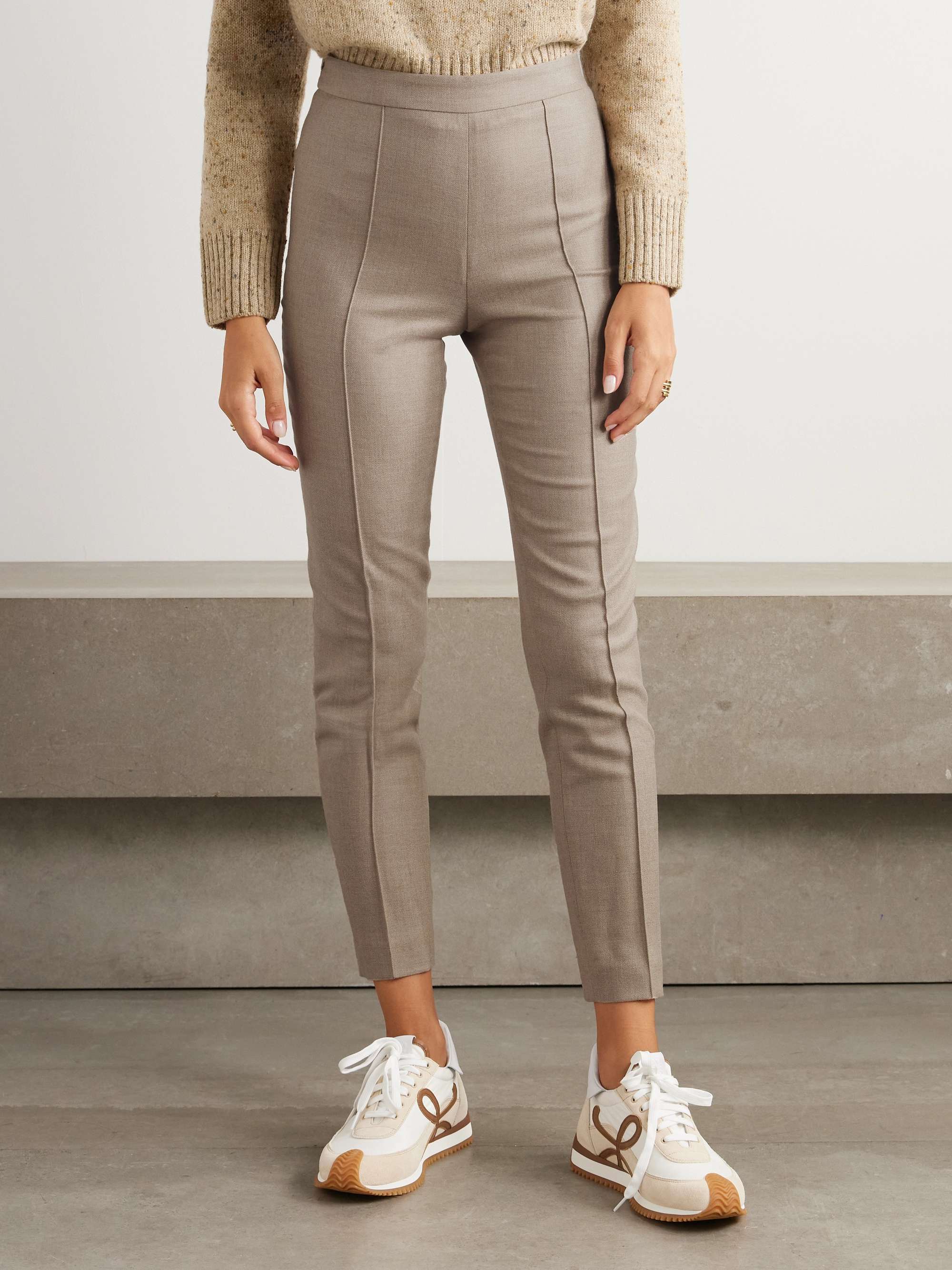 Mick pleated cashmere skinny pants view