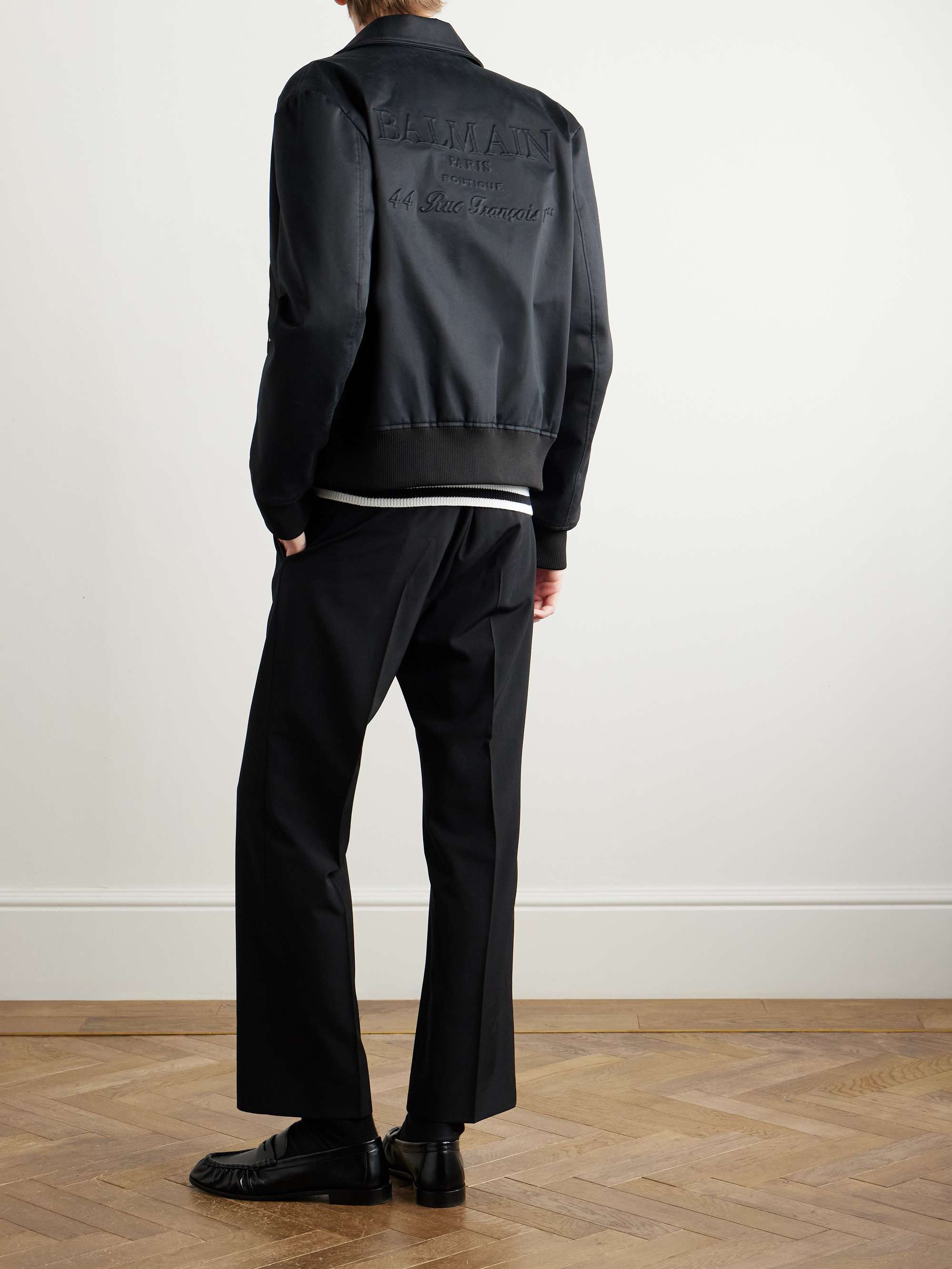 Cotton-Blend Jersey Bomber Jacket view