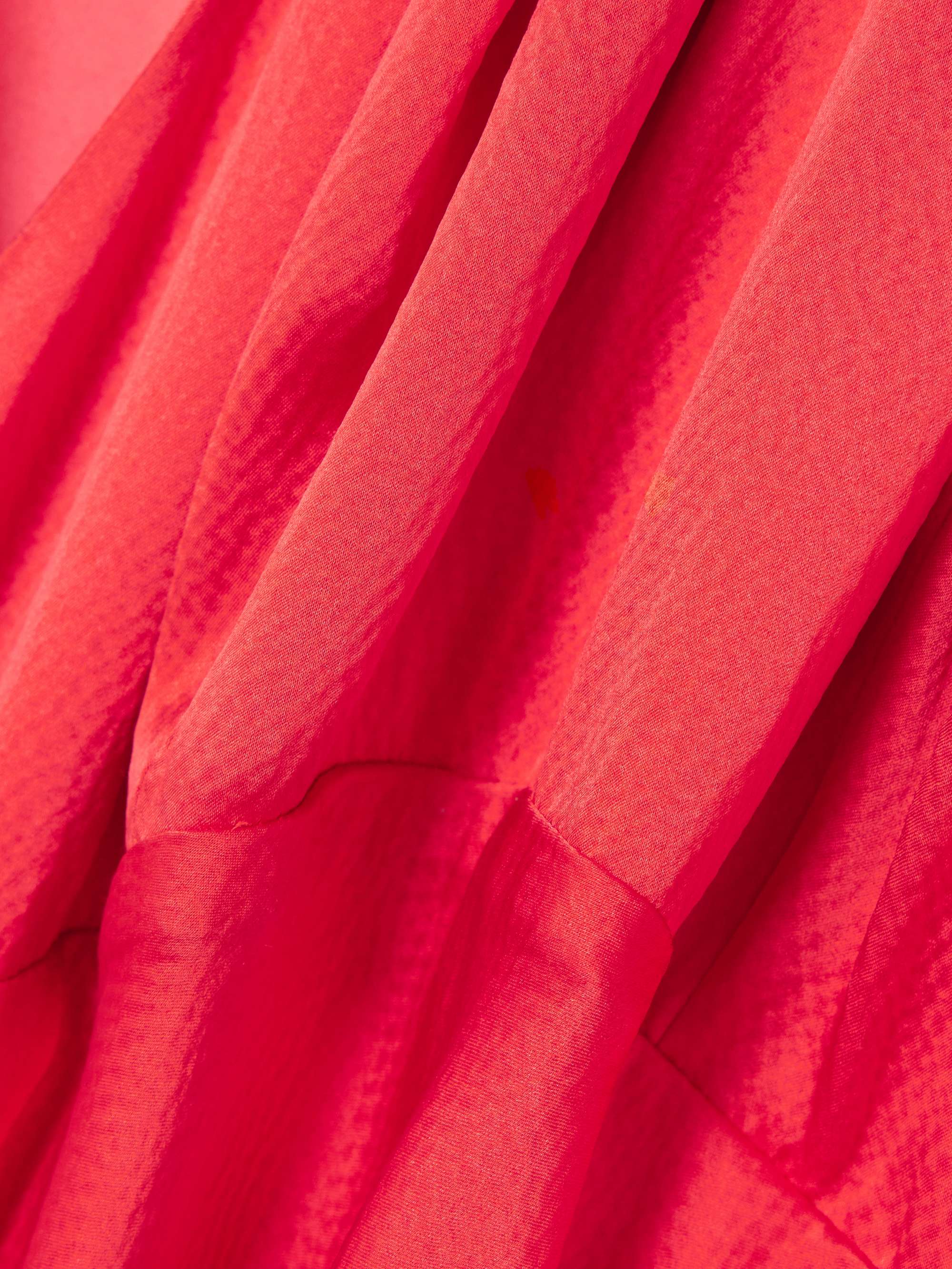 Michelle ruffled hammered silk-satin maxi dress view