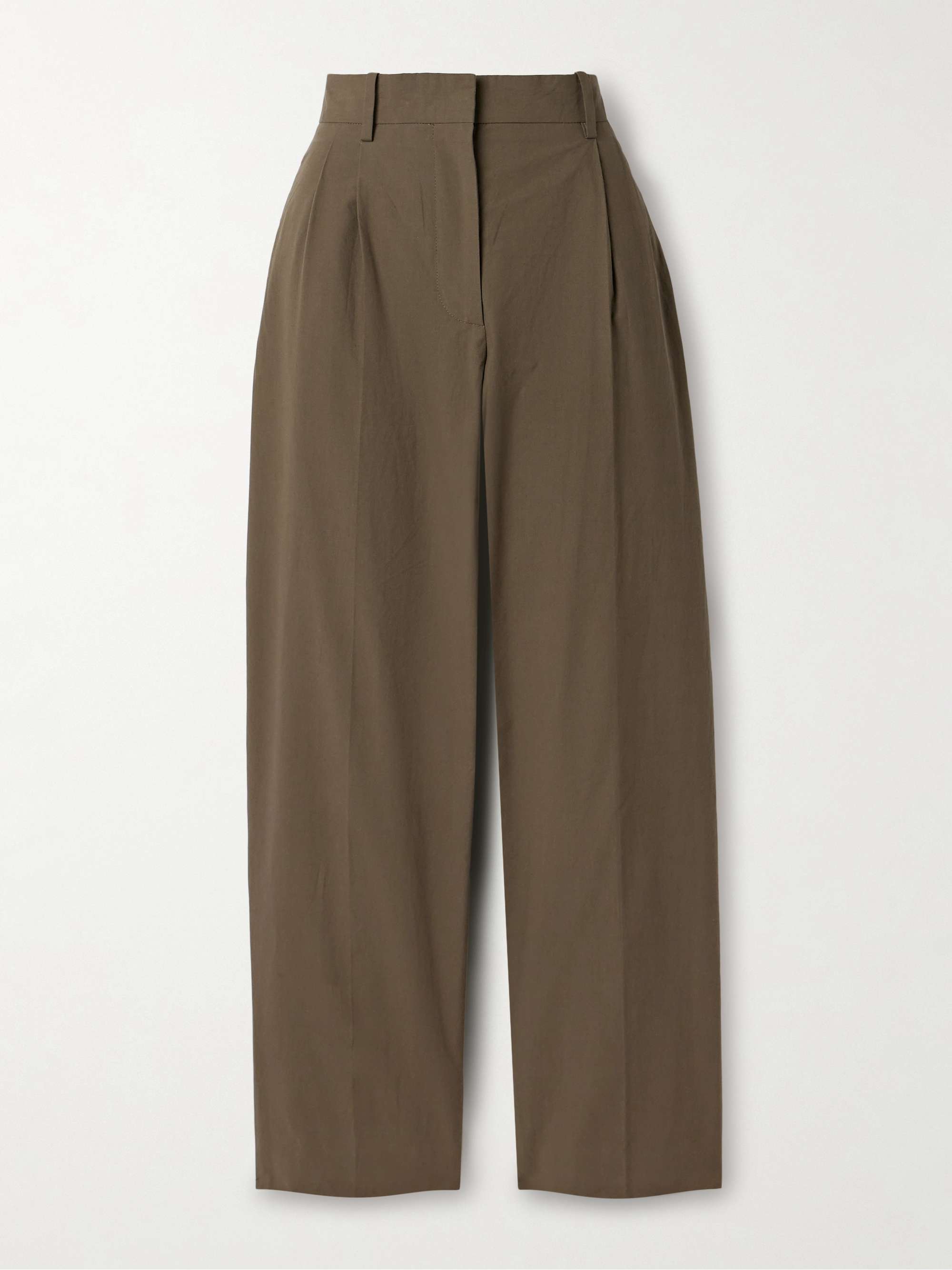 Lilas pleated cotton tapered pants view