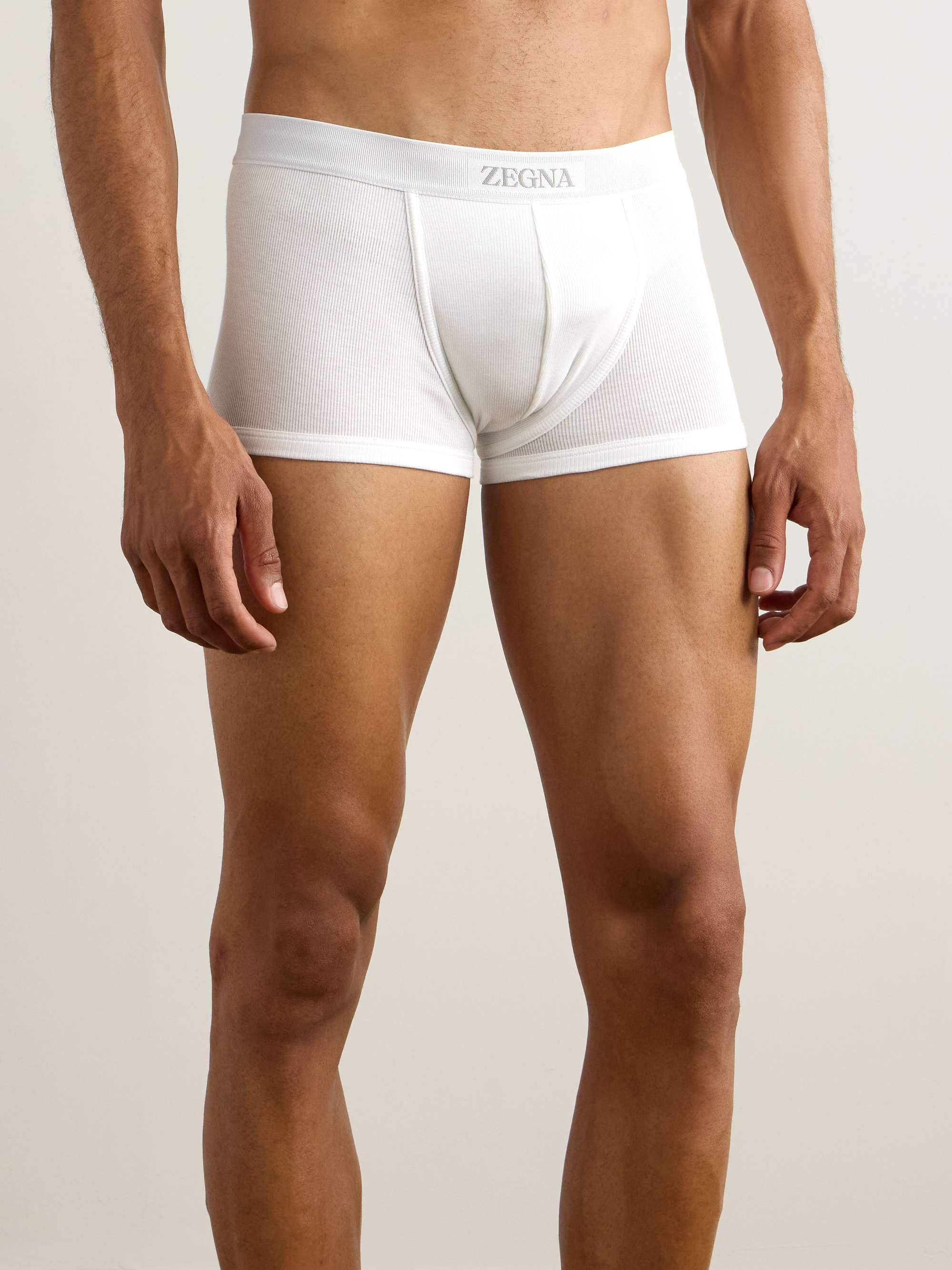 Ribbed Cotton and Modal-Blend Boxer Briefs view