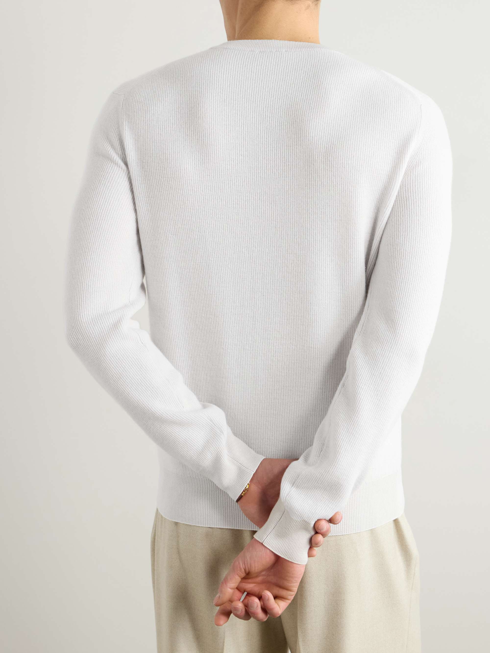 Ribbed Cashmere and Wool-Blend Sweater view