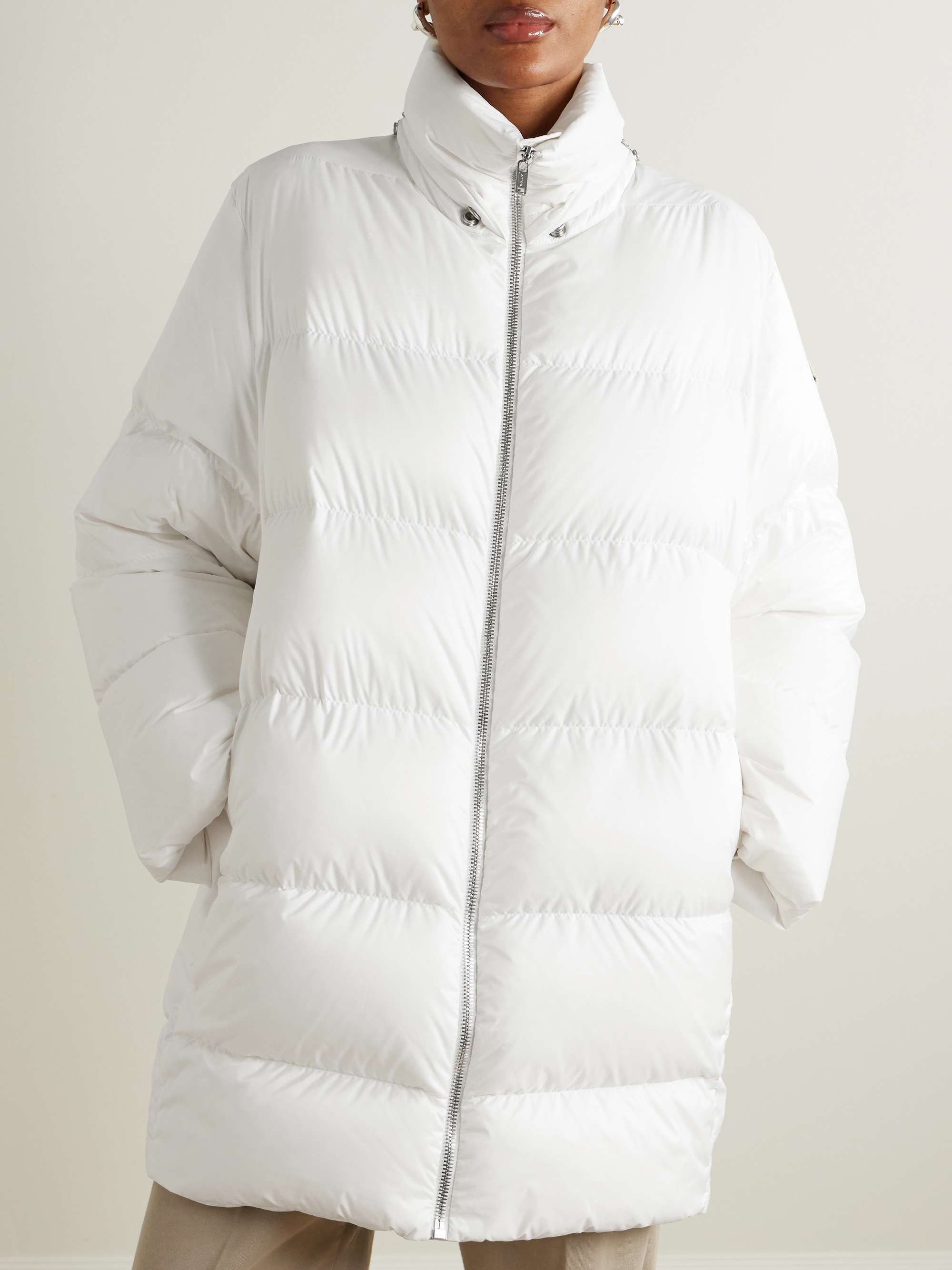 + Moncler Cyclopic oversized hooded appliquéd quilted shell down jacket view