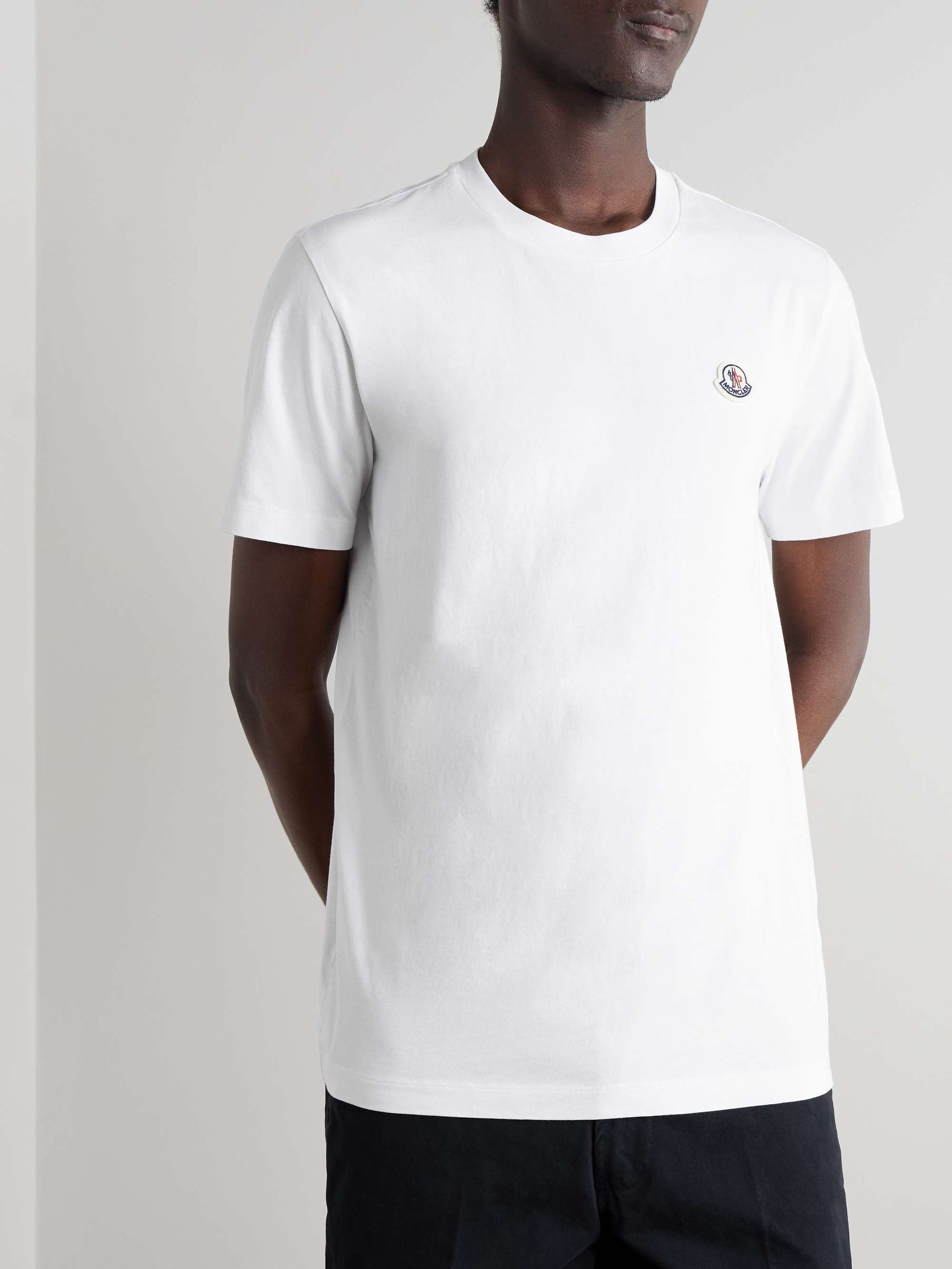 Three-Pack Logo-Appliquéd Organic Cotton-Jersey T-Shirts view