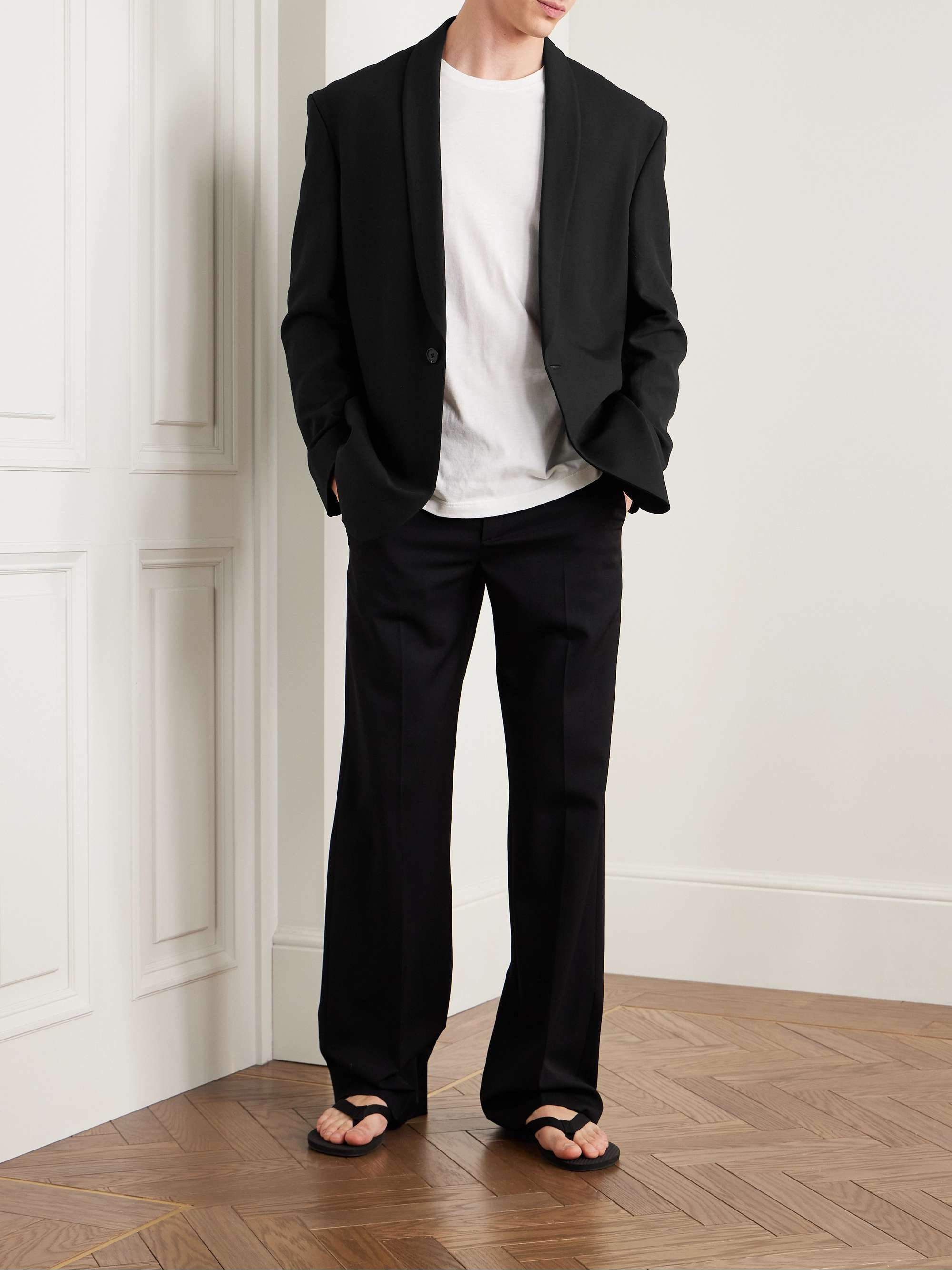 Manuel Shawl-Lapel Wool-Blend Suit Jacket view