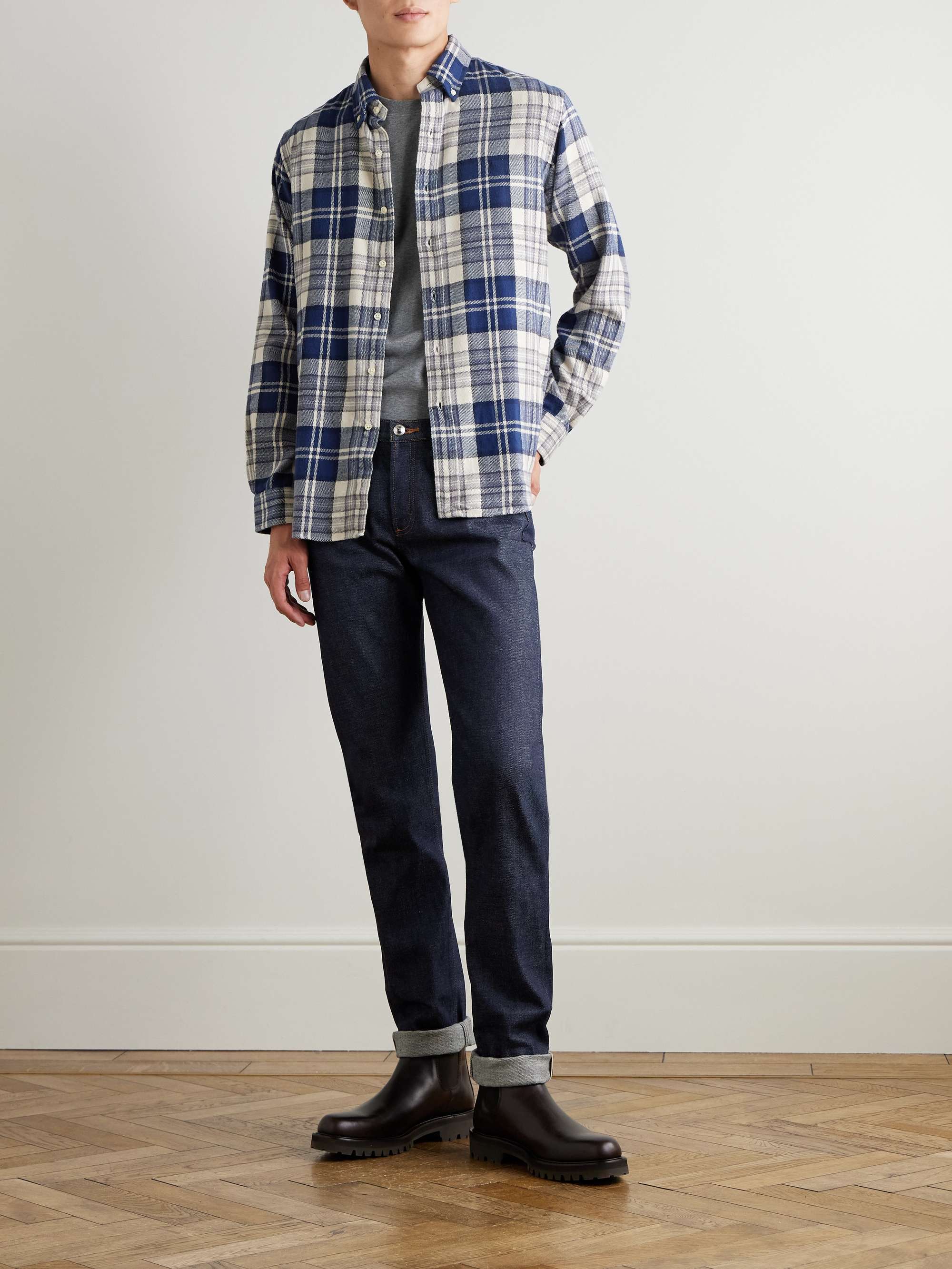 Petit Standard Slim-Fit Dry Selvedge Denim Jeans view