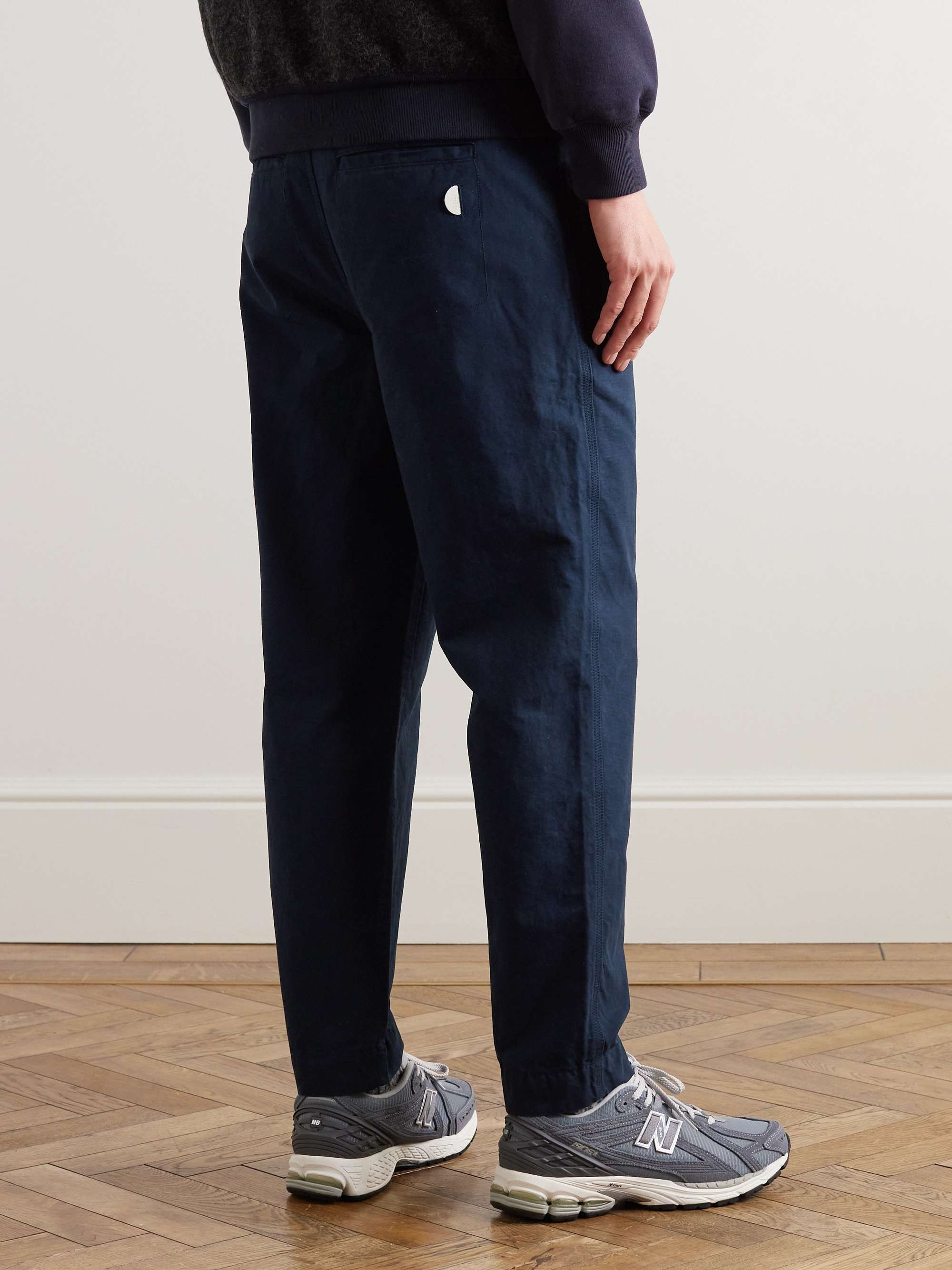 Assembly Straight-Leg Pleated Cotton-Twill Trousers view