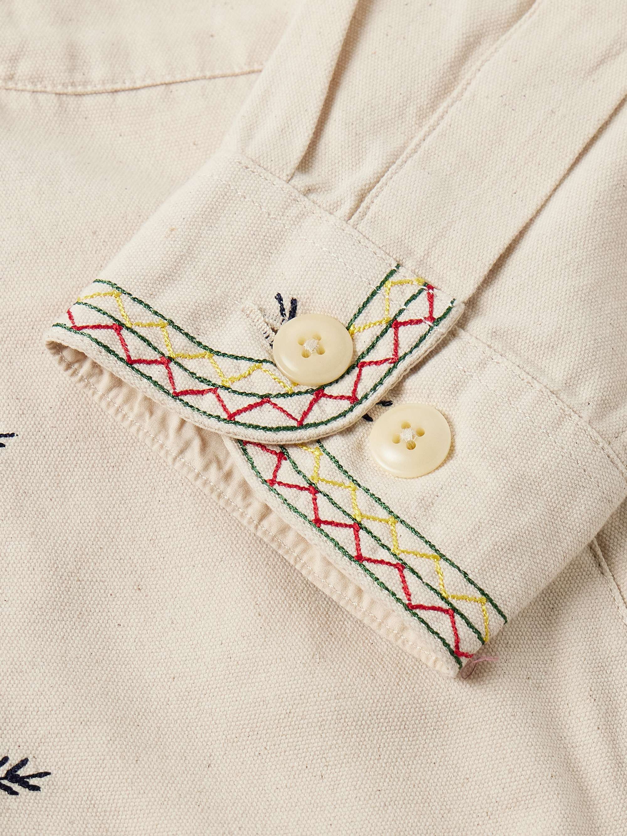 Starlight Embroidered Cotton-Canvas Jacket view