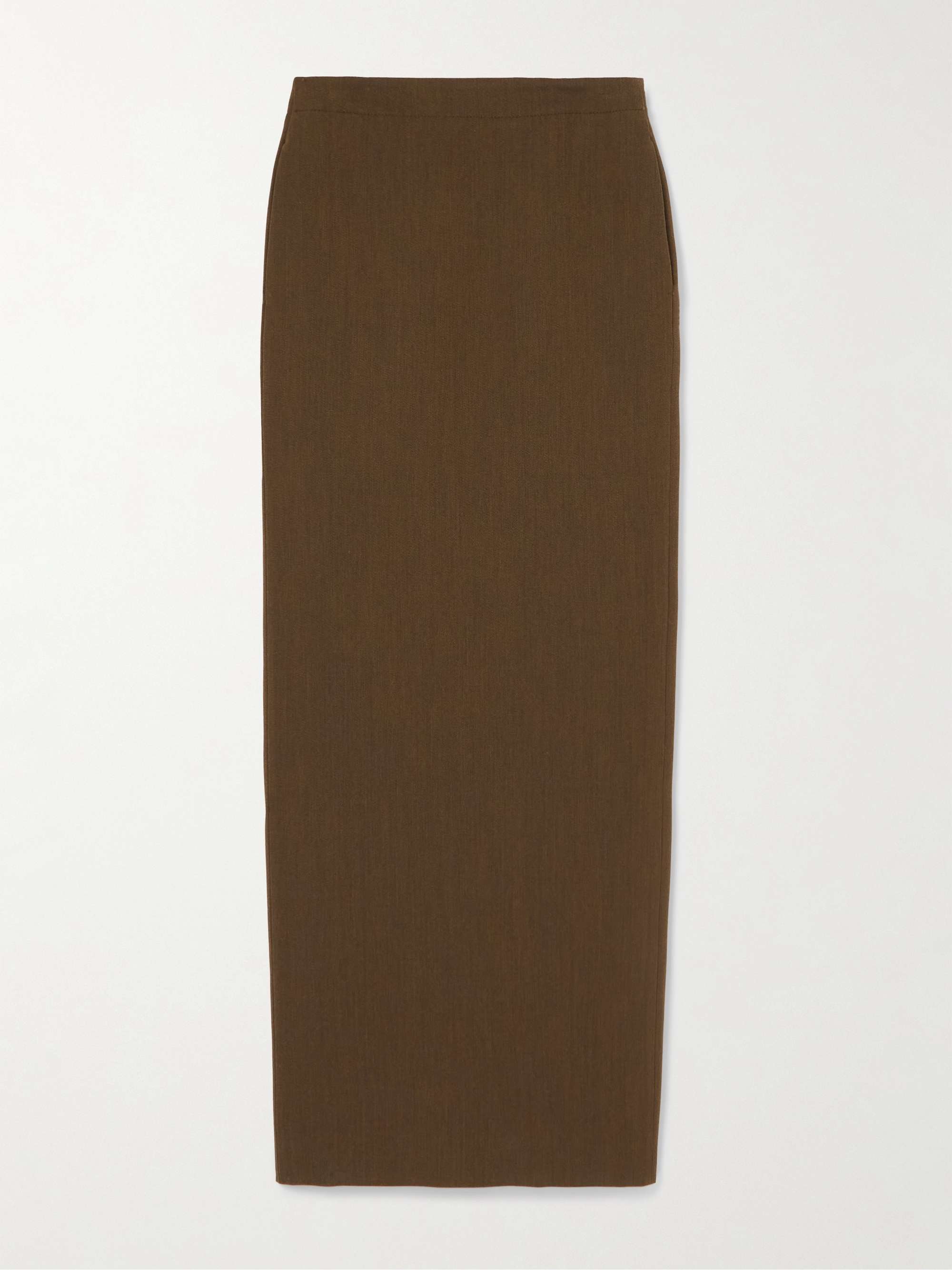 Wool-twill maxi skirt view