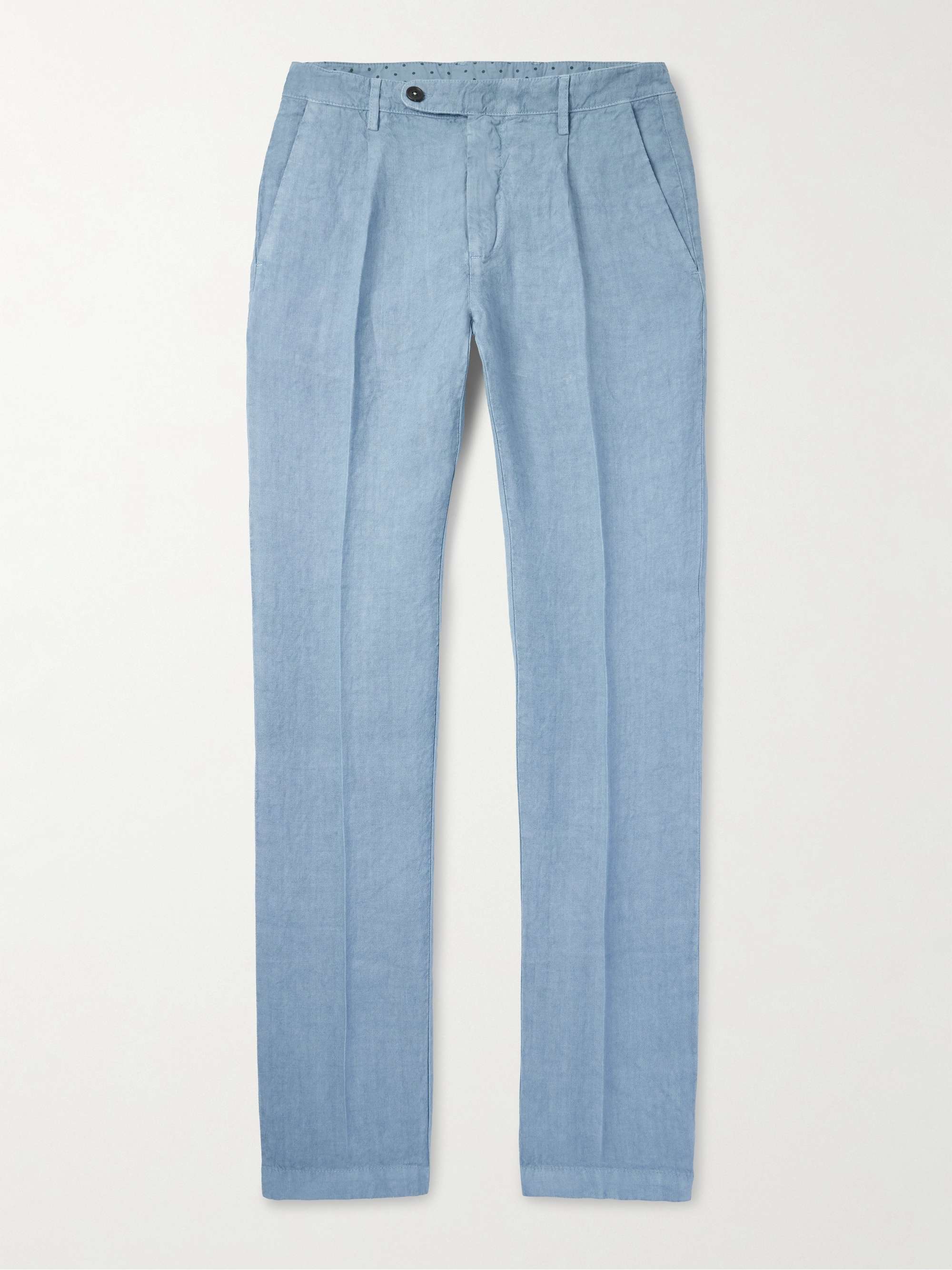 Ionio2 Straight-Leg Pleated Linen Trousers view