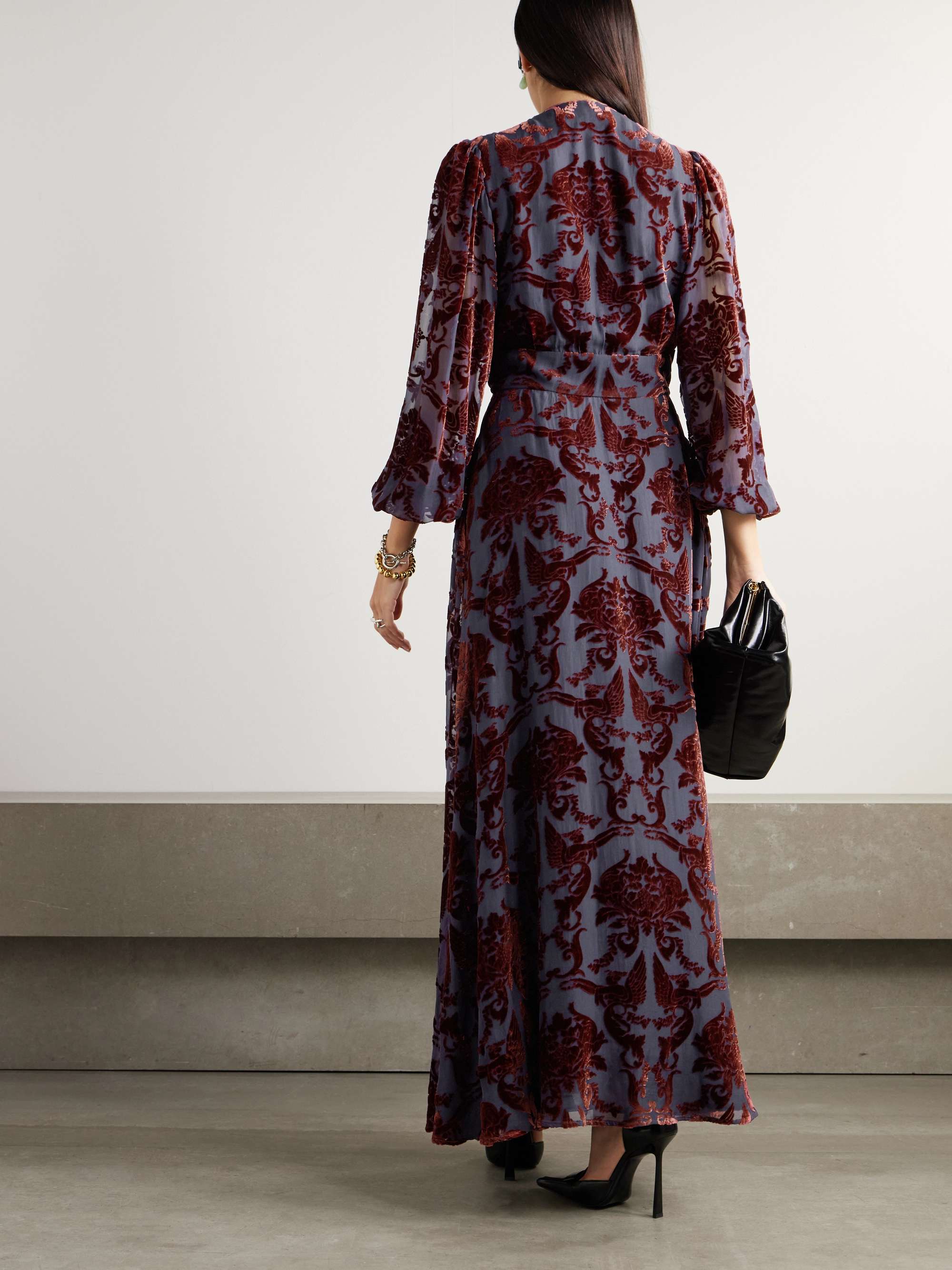 Camerino devoré-velvet maxi dress view