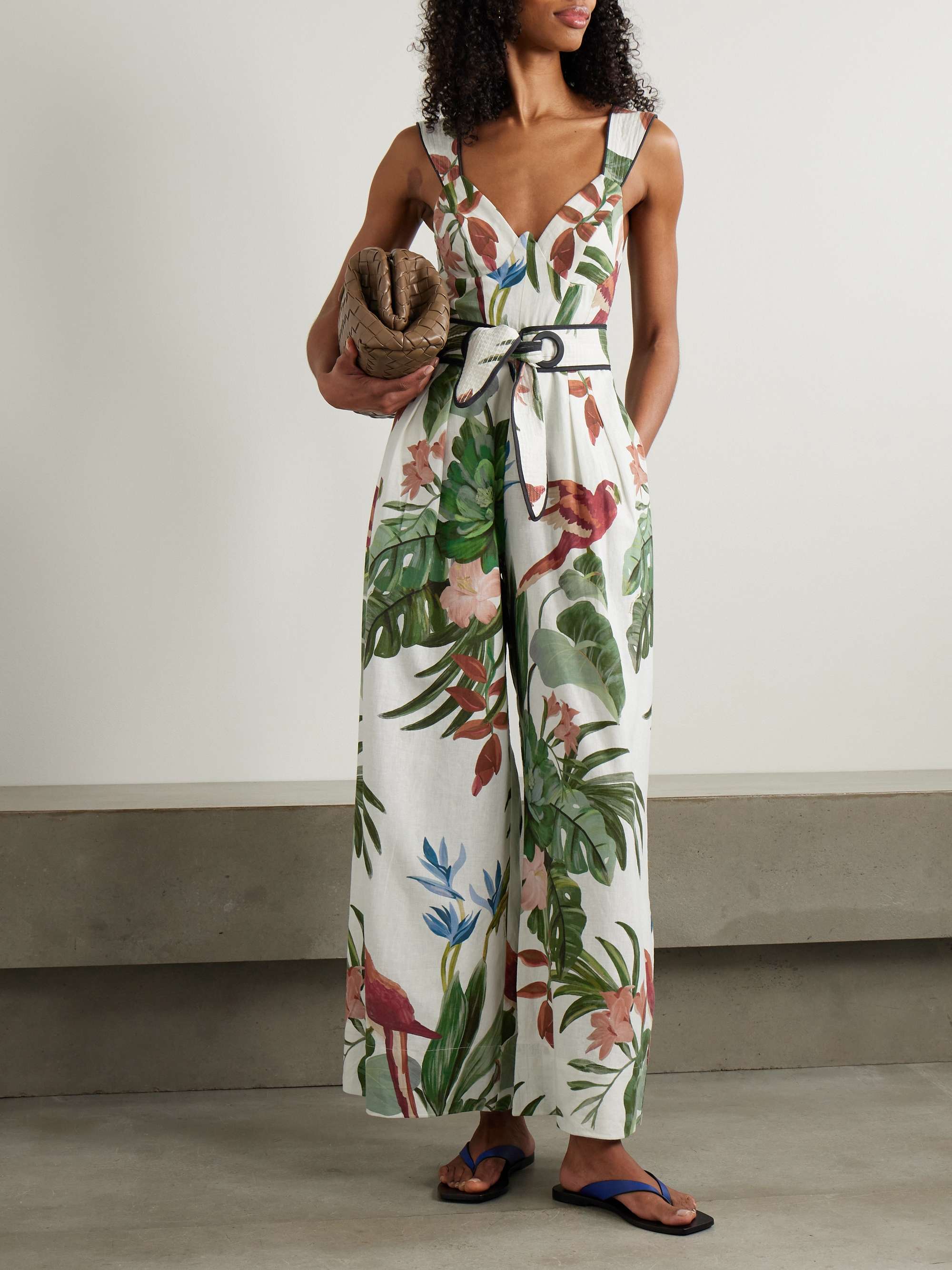 Midnight Macaw Fiesta printed linen-blend jumpsuit view