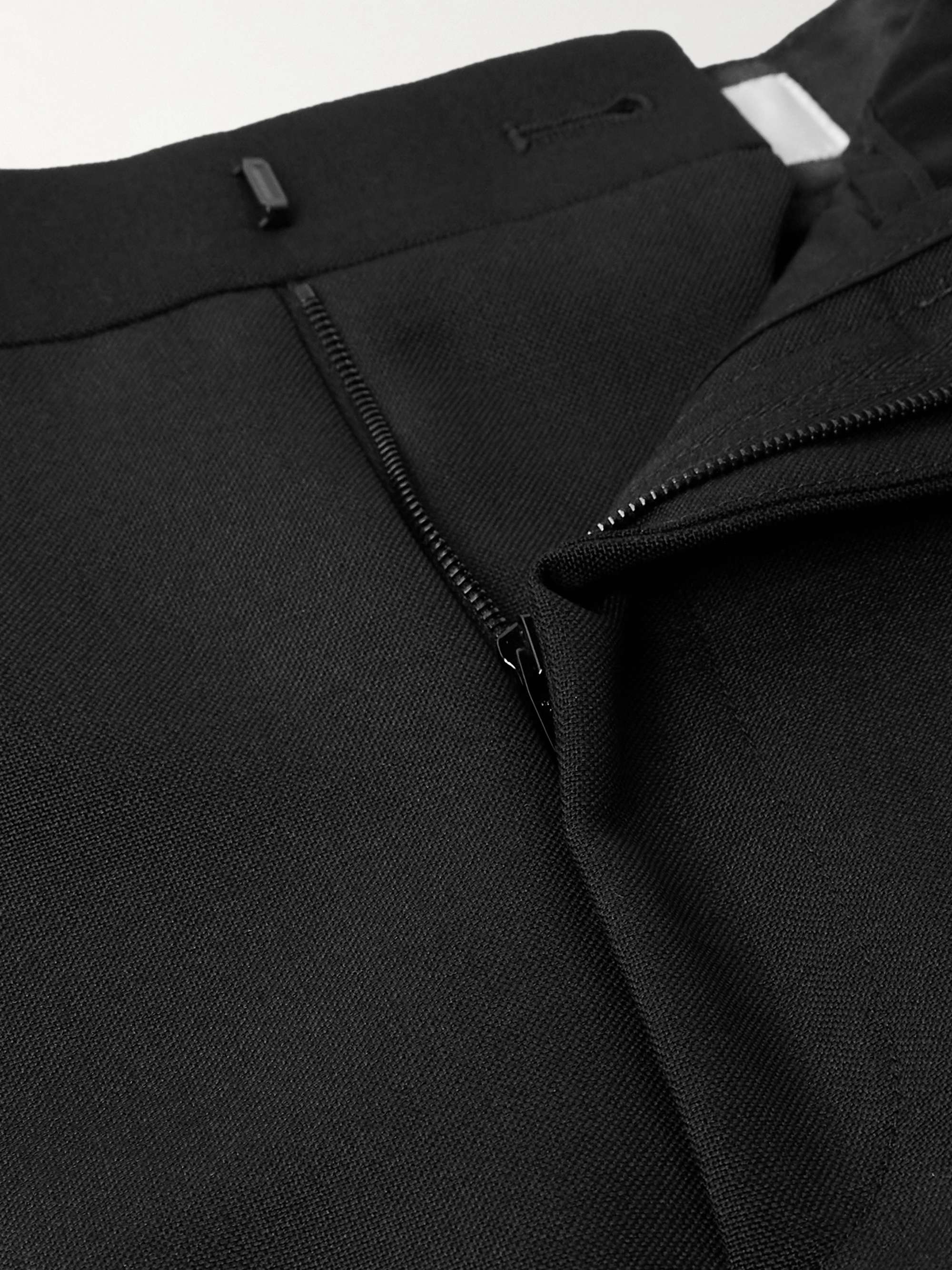 Keith Slim-Fit Pleated Wool and Mohair-Blend Twill Trousers view