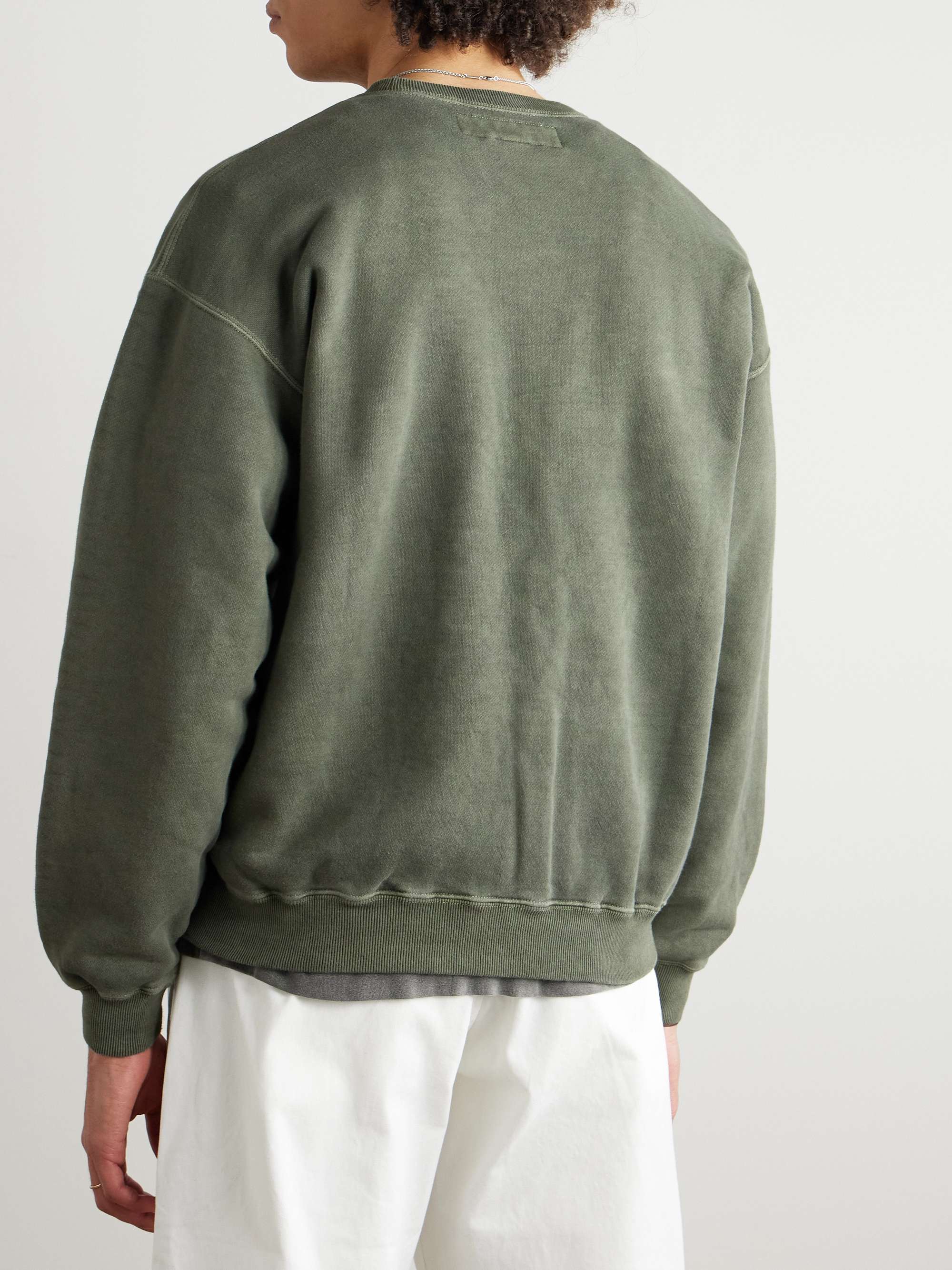Logo-Embroidered Appliquéd Cotton-Jersey Sweatshirt view