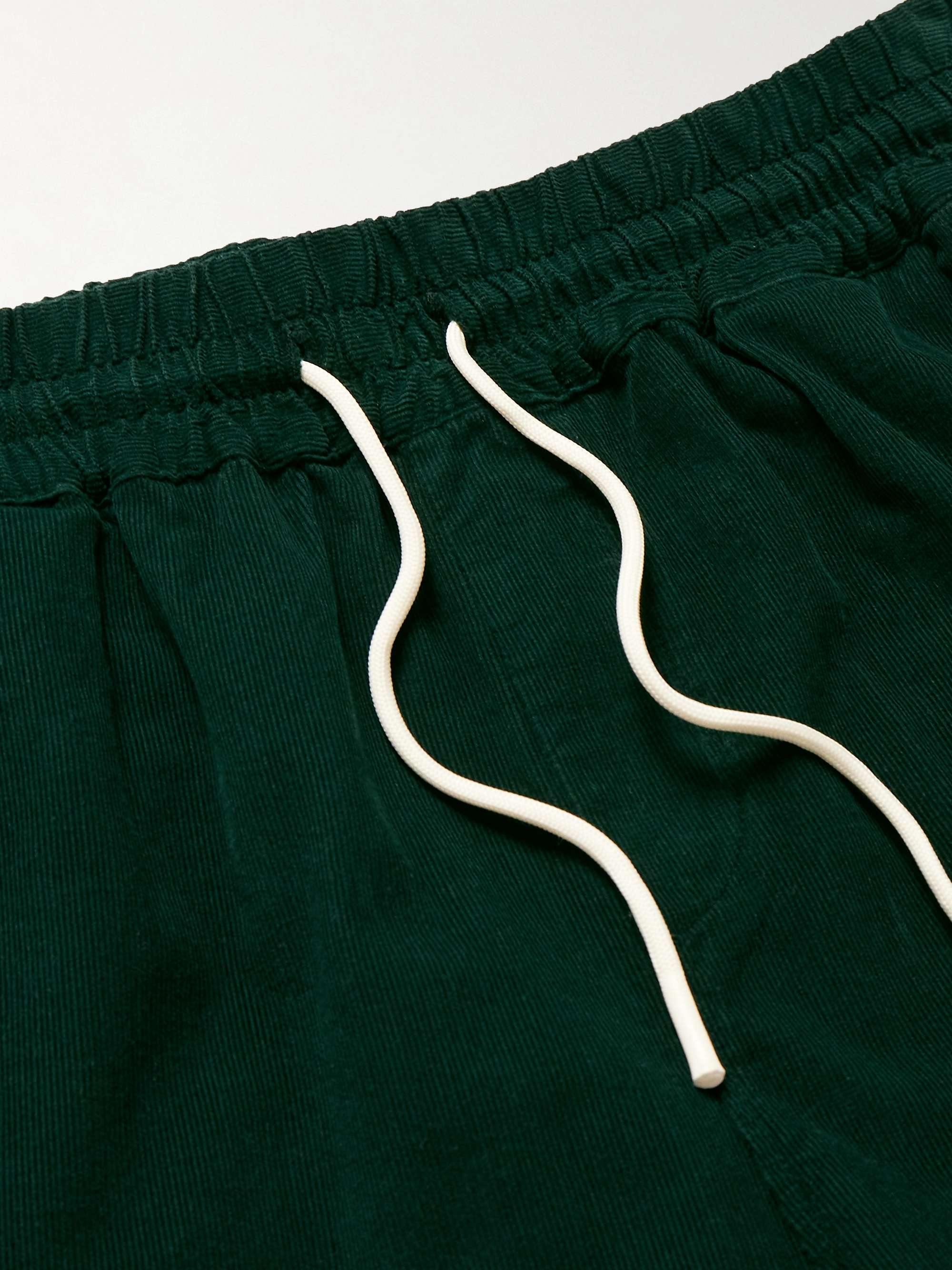 Straight-Leg Cotton-Corduroy Drawstring Shorts view