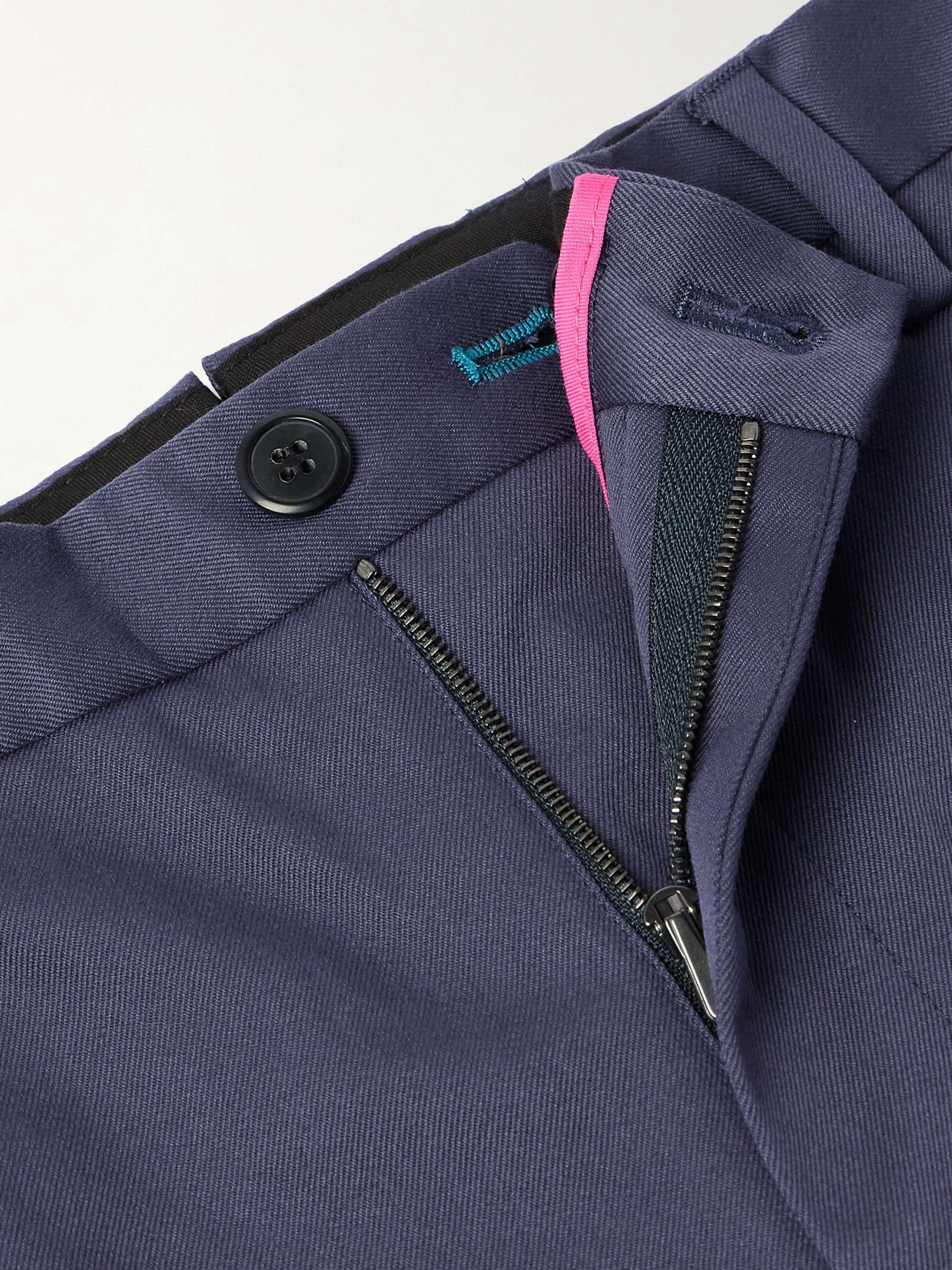Slim-Fit Straight-Leg Stretch-Cotton Twill Trousers view