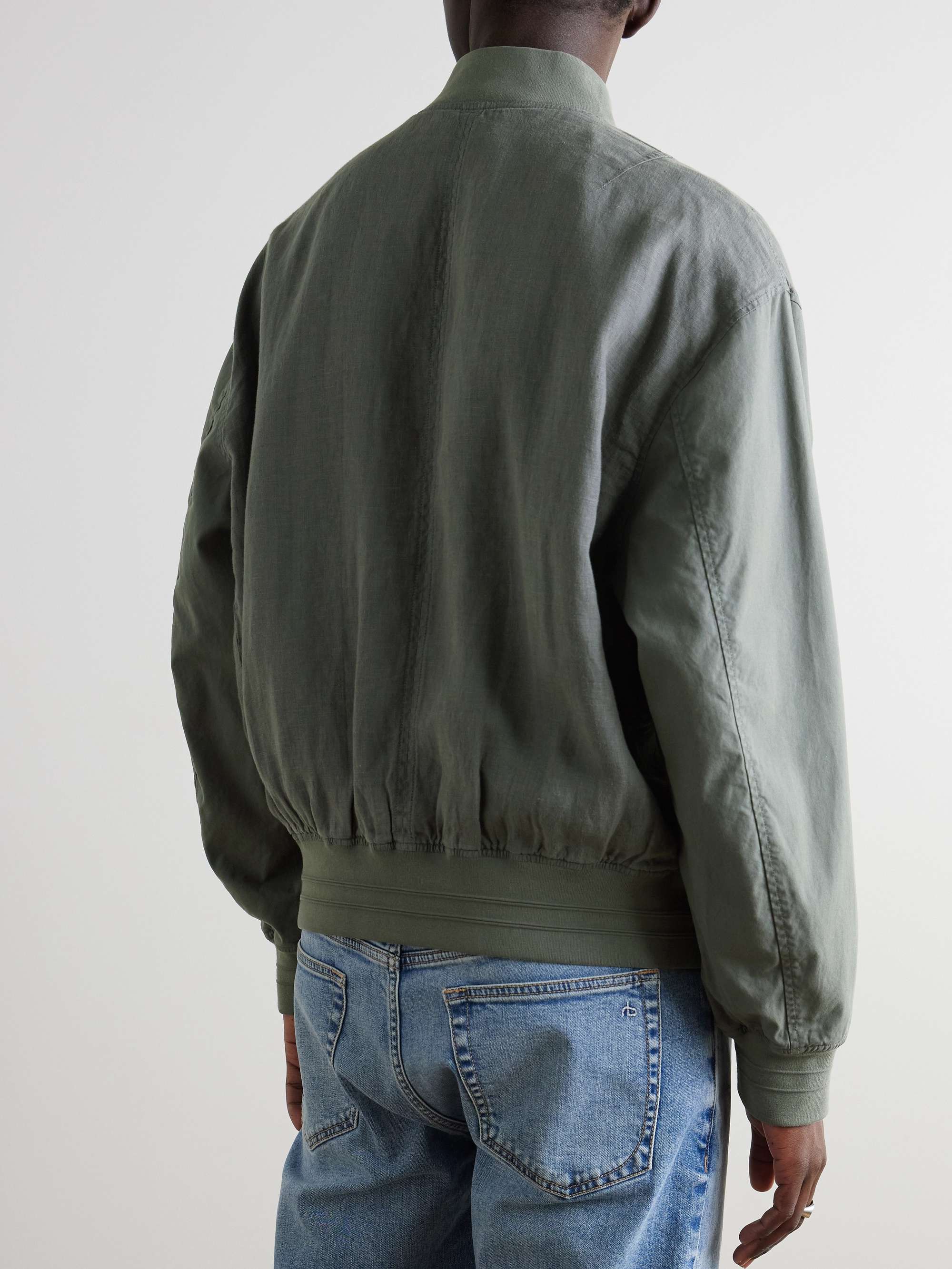 Leo Linen Bomber Jacket view